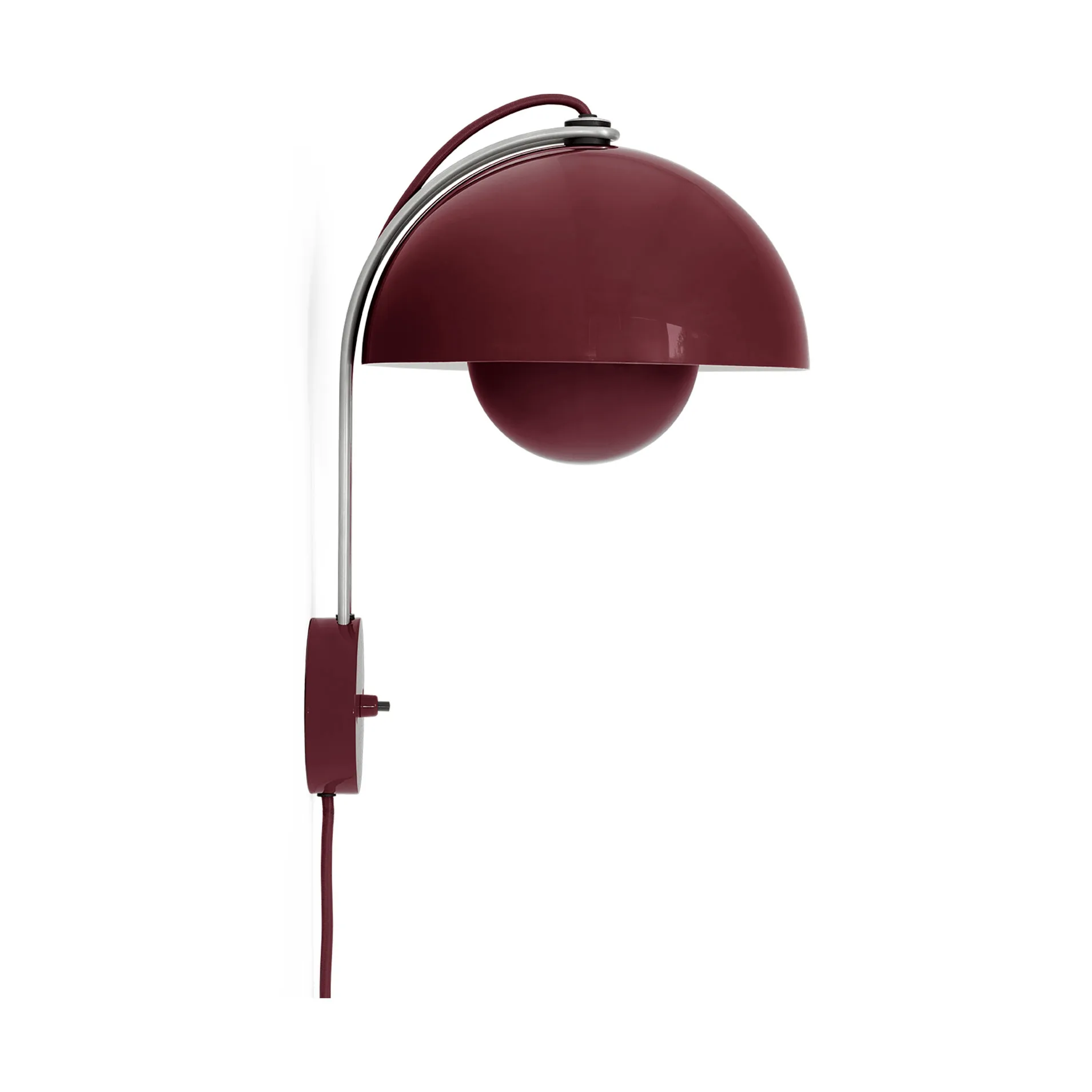 Flowerpot VP8 wandlamp, Dark plum &Tradition
