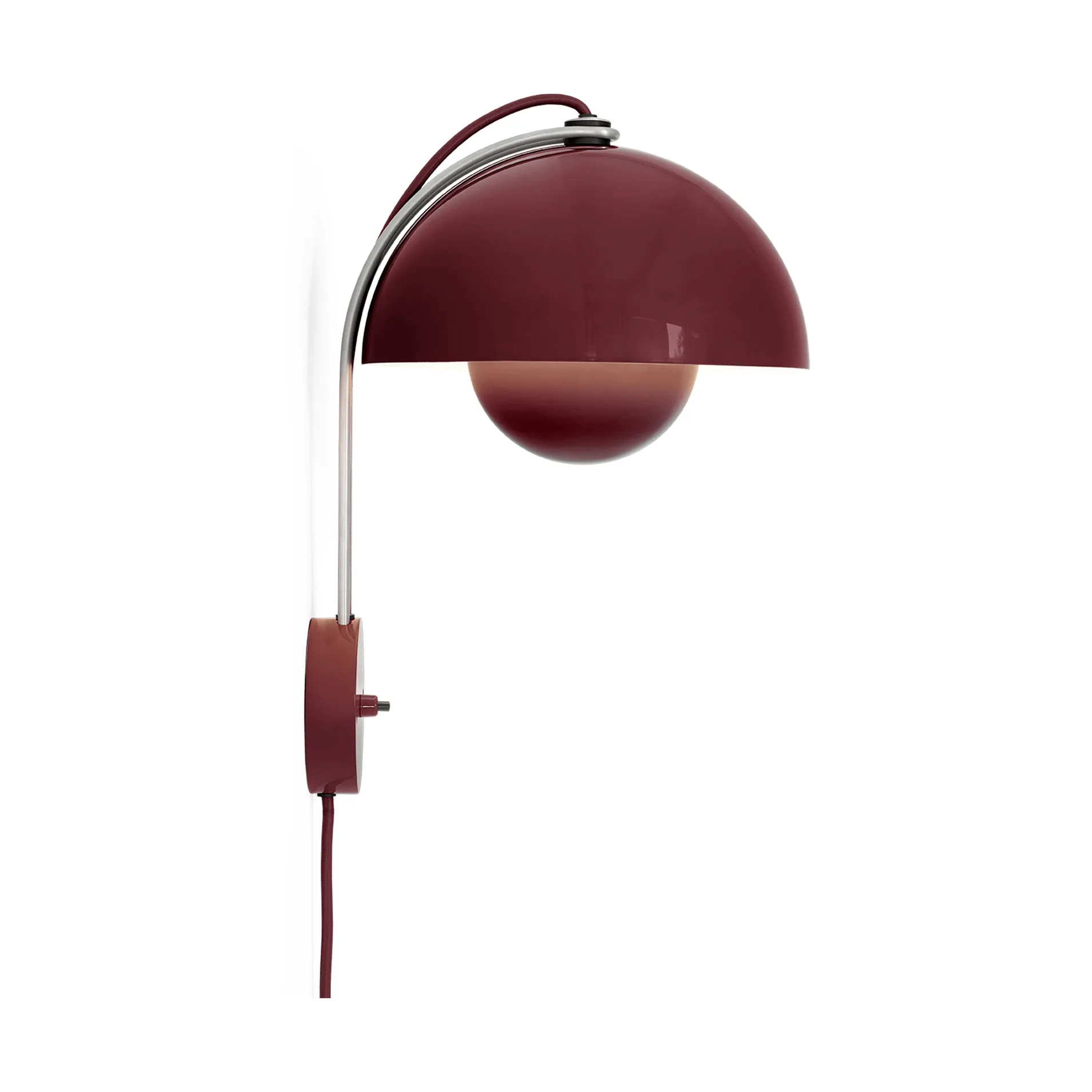 Flowerpot VP8 wandlamp, Dark plum &Tradition