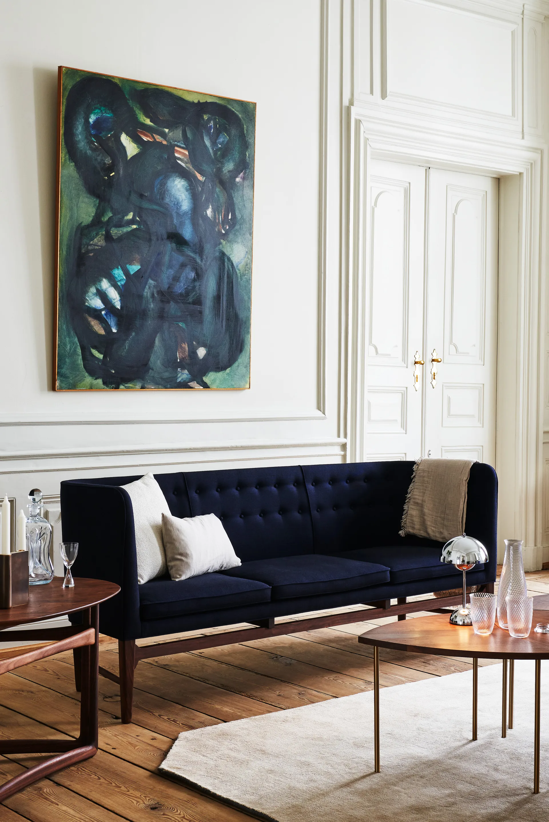 Flowerpot VP9 draagbare tafellamp, Chrome &Tradition