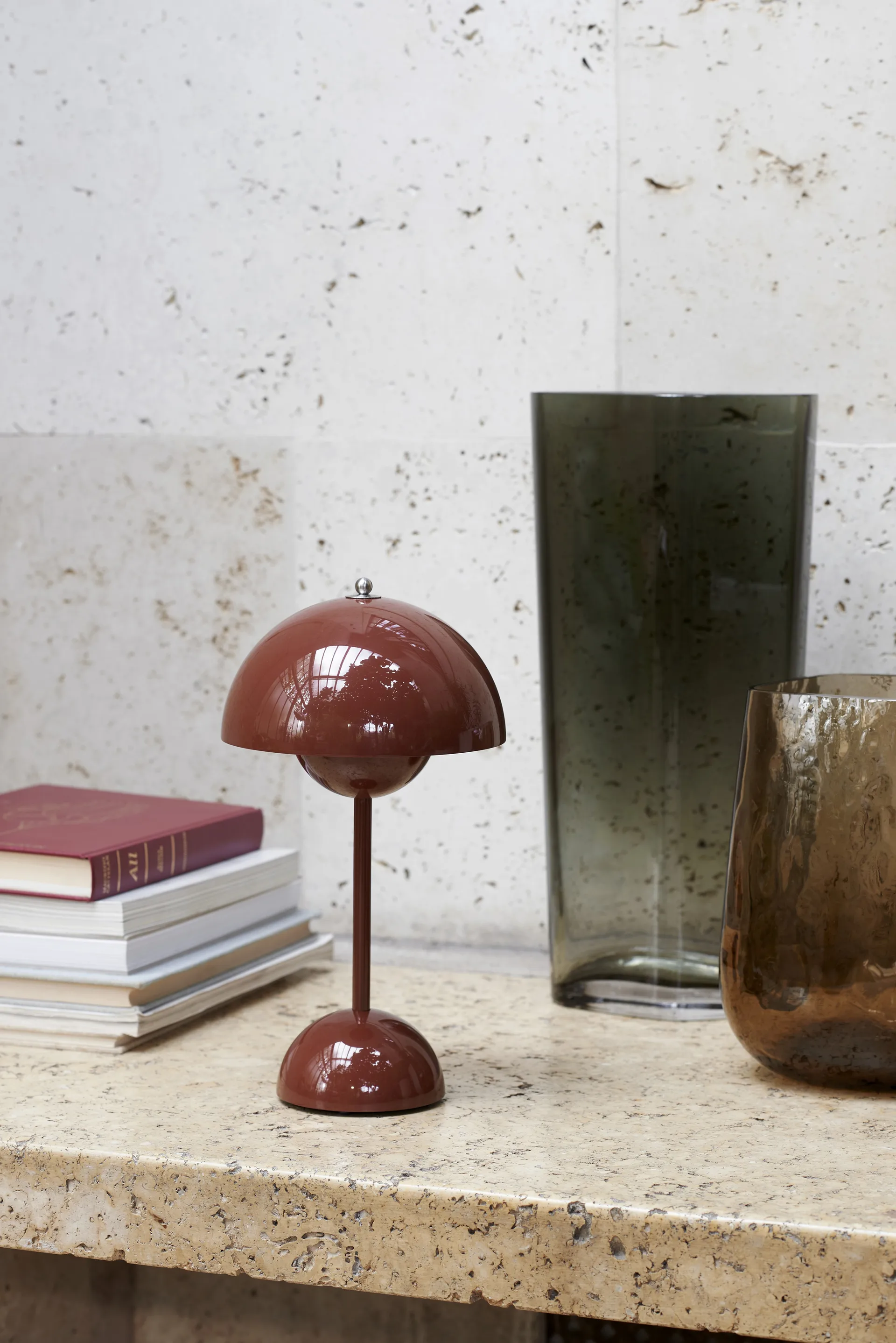 Flowerpot VP9 draagbare tafellamp, Red brown &Tradition