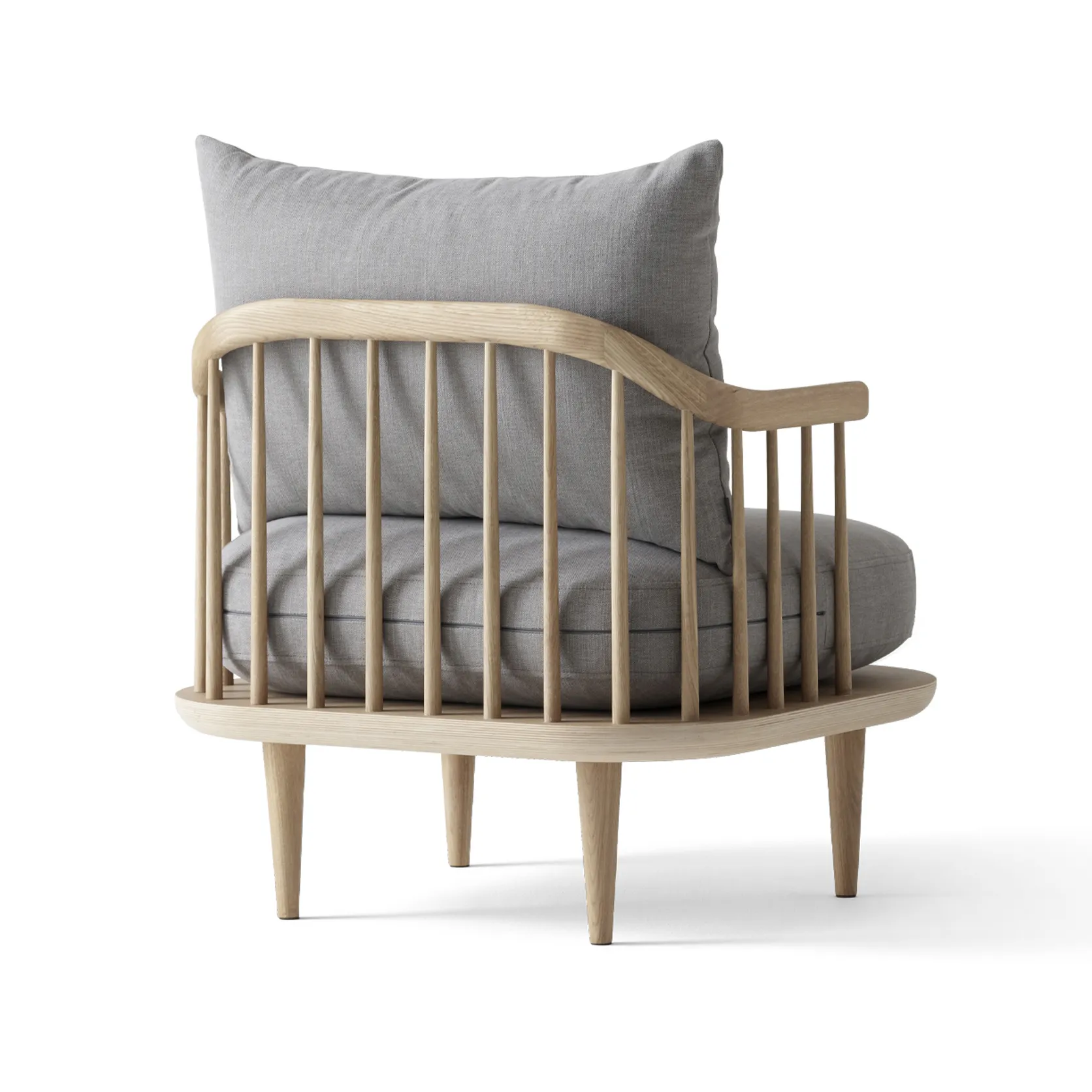 Fly Chair SC10, witgeolied eiken, lichtgrijs &Tradition