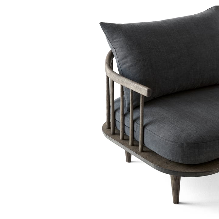 Fly fauteuil SC1, gerookt geolied eikenhout + grijze stof &Tradition