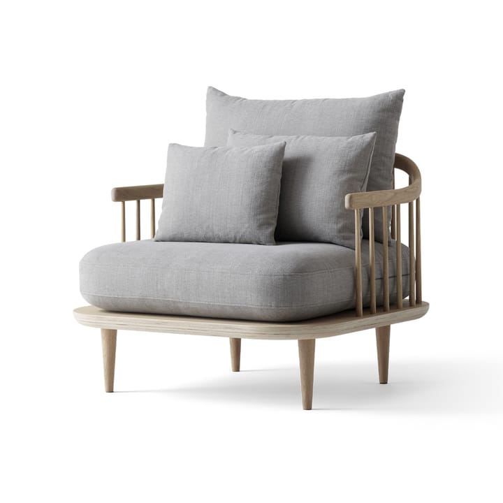 Fly fauteuil SC1 - licht geolied eikenhout + beige stof - &Tradition