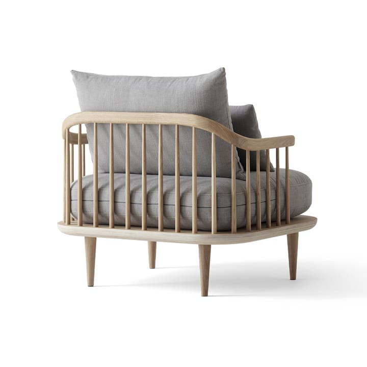Fly fauteuil SC1, licht geolied eikenhout + beige stof &Tradition