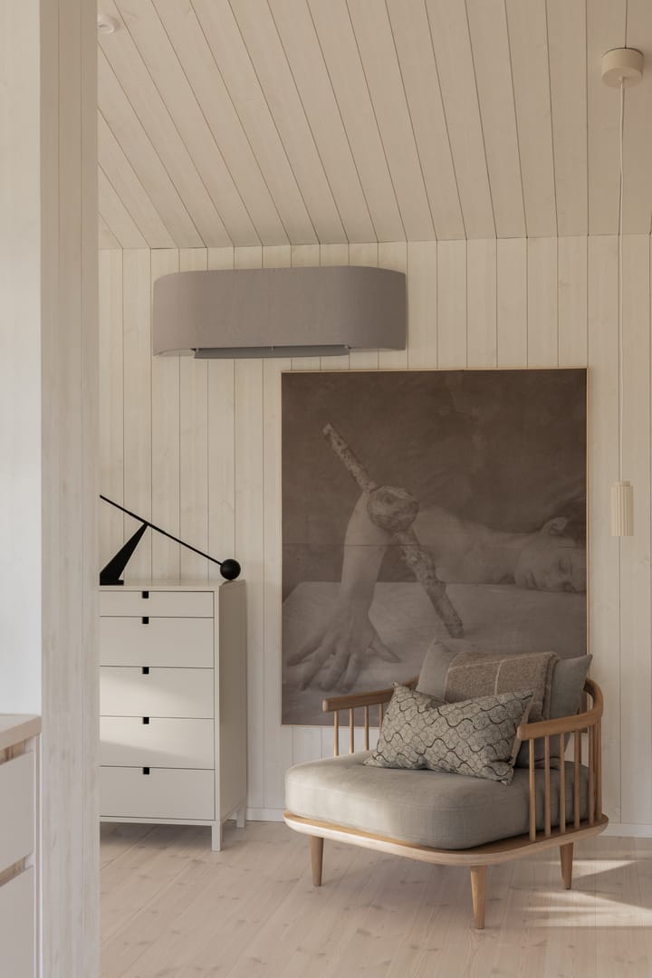 Fly fauteuil SC1, licht geolied eikenhout + beige stof &Tradition