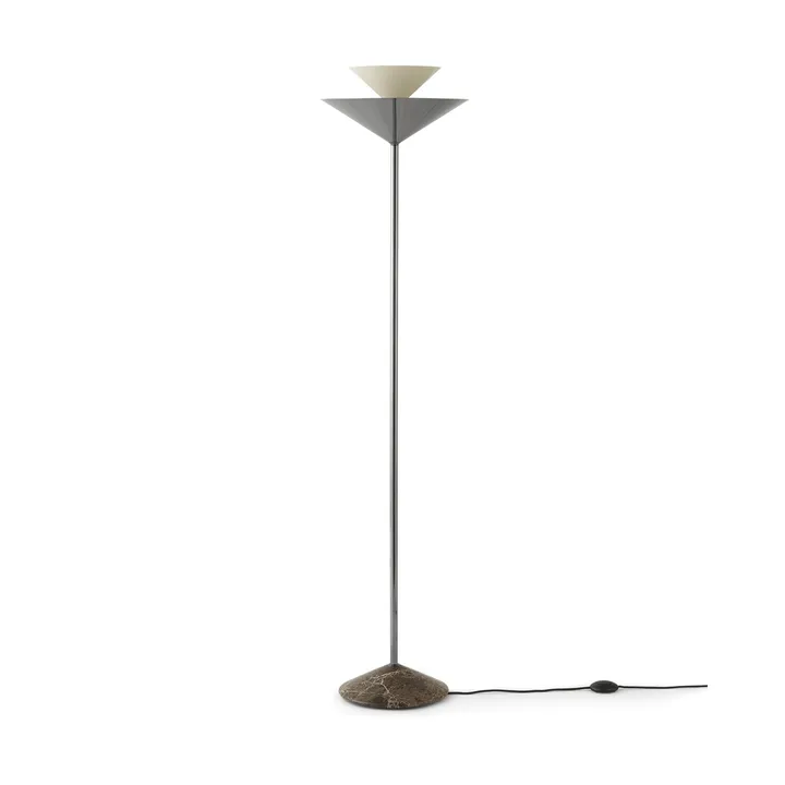 Gio LN 28 vloerlamp - donker chroom, marmer - &Tradition