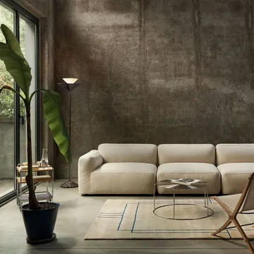 Gio LN 28 vloerlamp - donker chroom, marmer - &Tradition