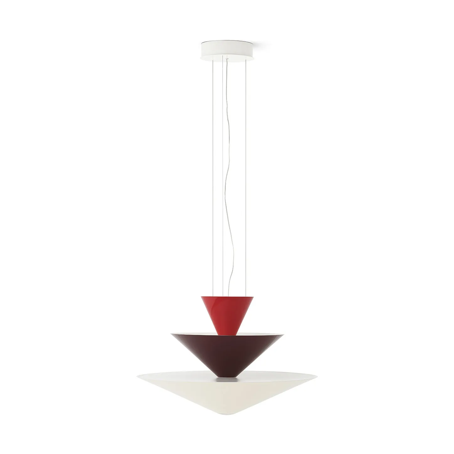 Gio LN14 hanglamp Ø60 cm, Vermilion red-d. burgundy-ecru &Tradition