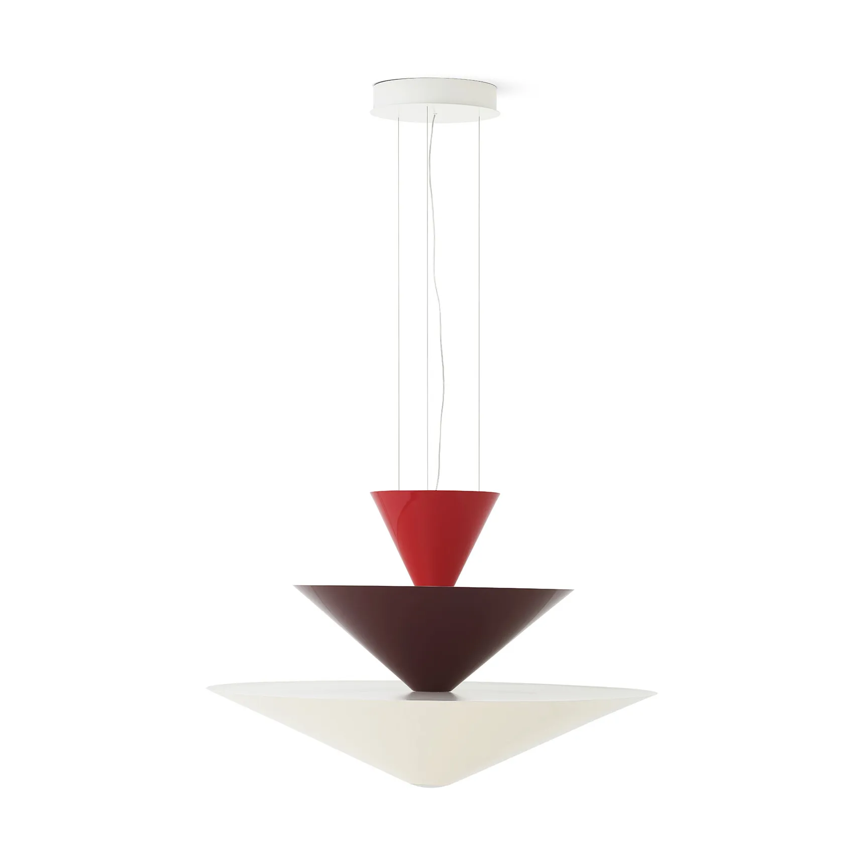 Gio LN15 hanglamp Ø92 cm, Vermilion red-d. burgundy-ecru &Tradition