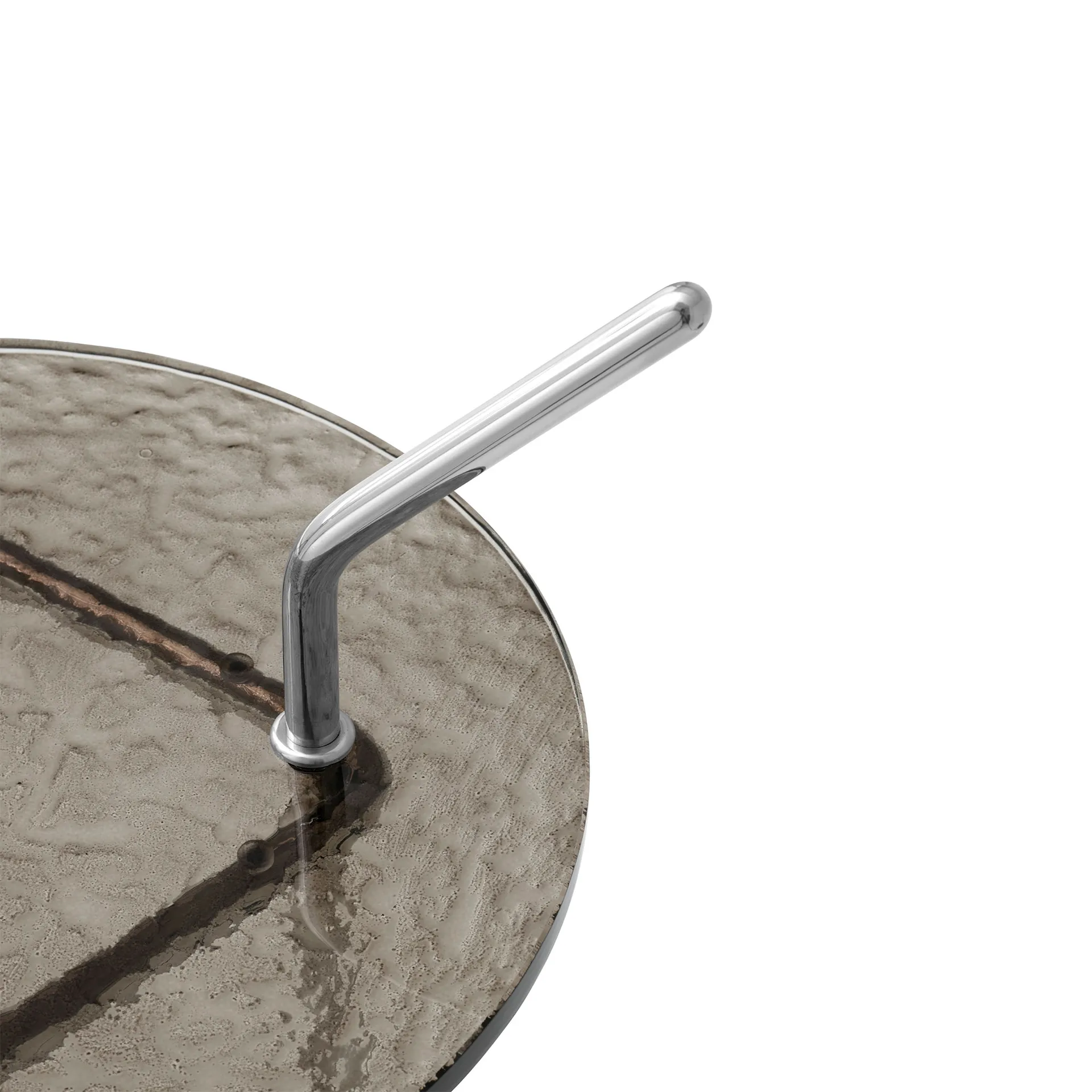 Halten SH9 bijzettafel, Smoked glass-stainless steel &Tradition