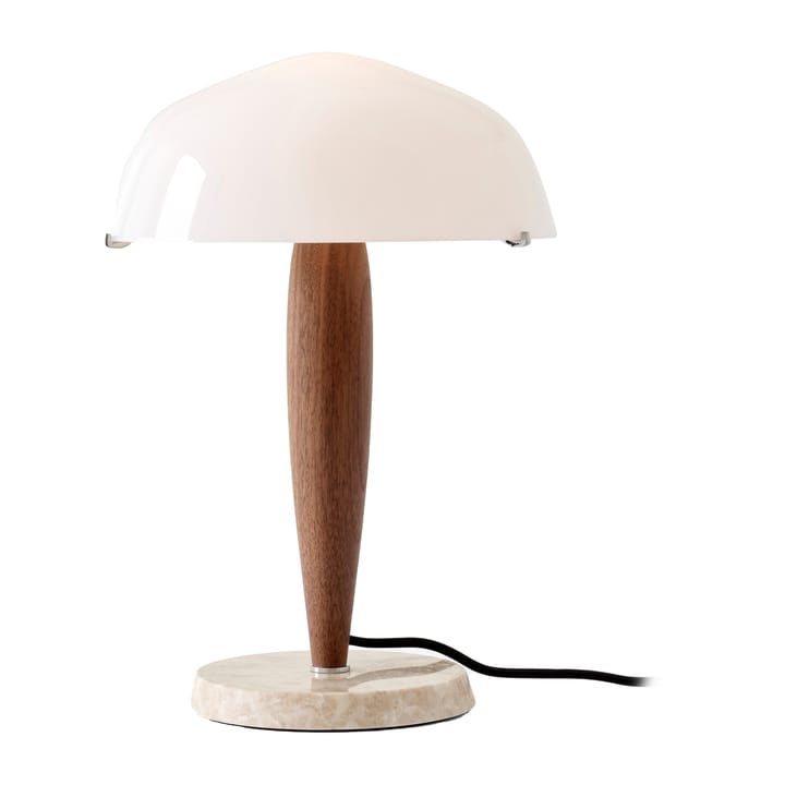Herman SHY3 tafellamp - walnut & cream marble, textielsnoer - &Tradition