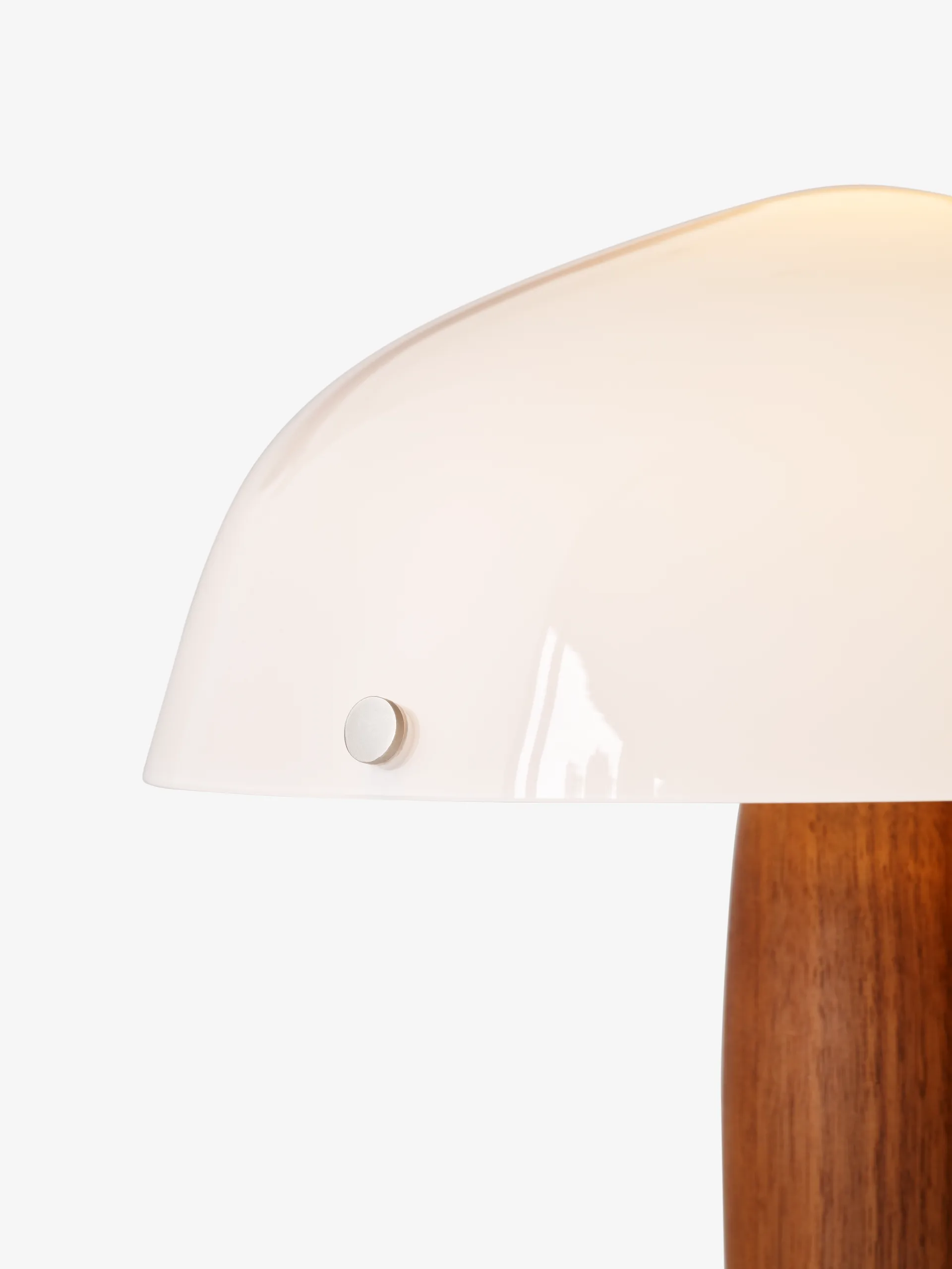 Herman SHY3 tafellamp, walnut & cream marble, textielsnoer &Tradition