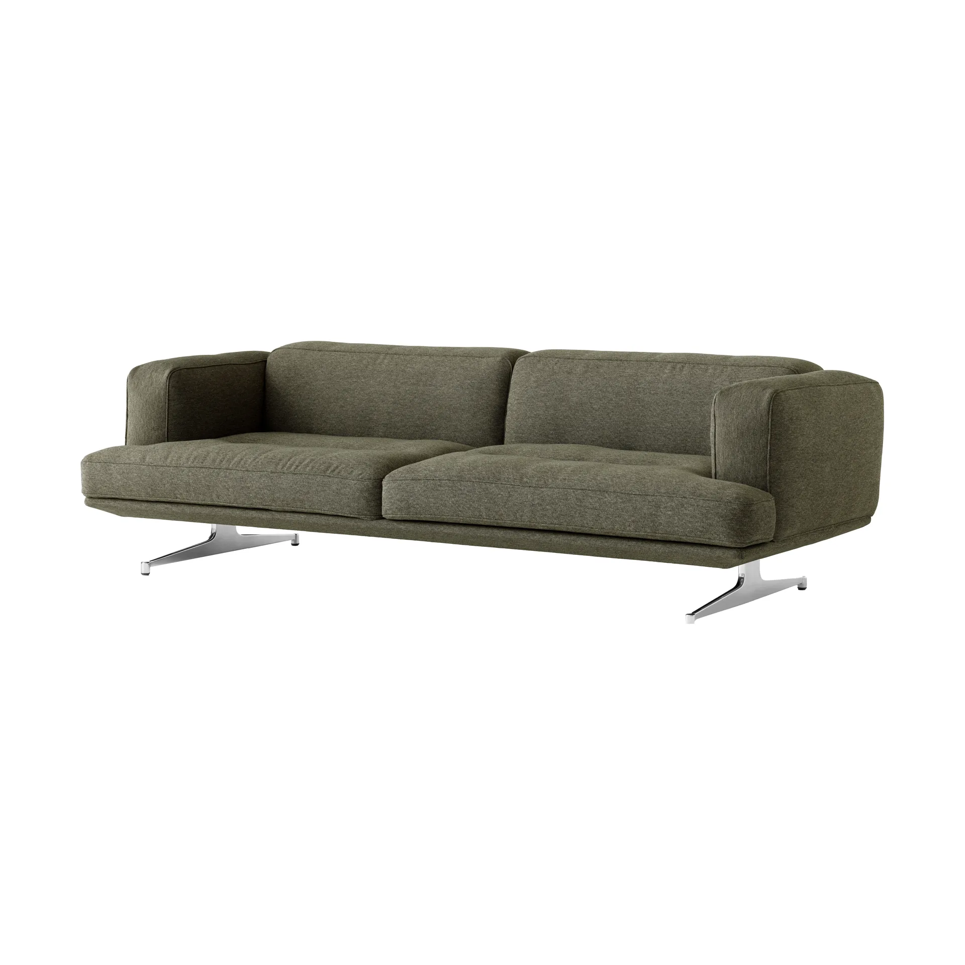 Inland AV23 3-zitsbank, Clay 0014-polished aluminium &Tradition