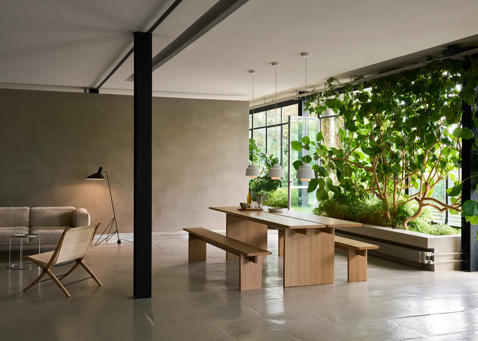 Ita OS2 eettafel met kabelbeheer 95x260 cm, Oak &Tradition