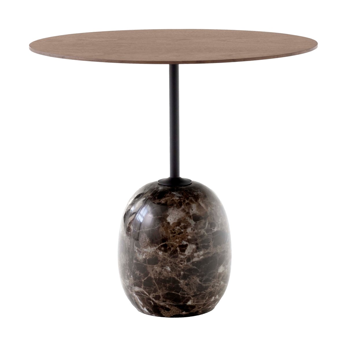 &Tradition Lato LN9 bijzettafel Walnut-Emparador marble