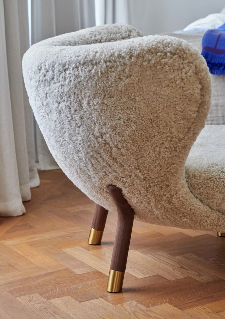 Little Petra VB1 fauteuil Limited Edition, Walnoot, messing-Moonlight &Tradition