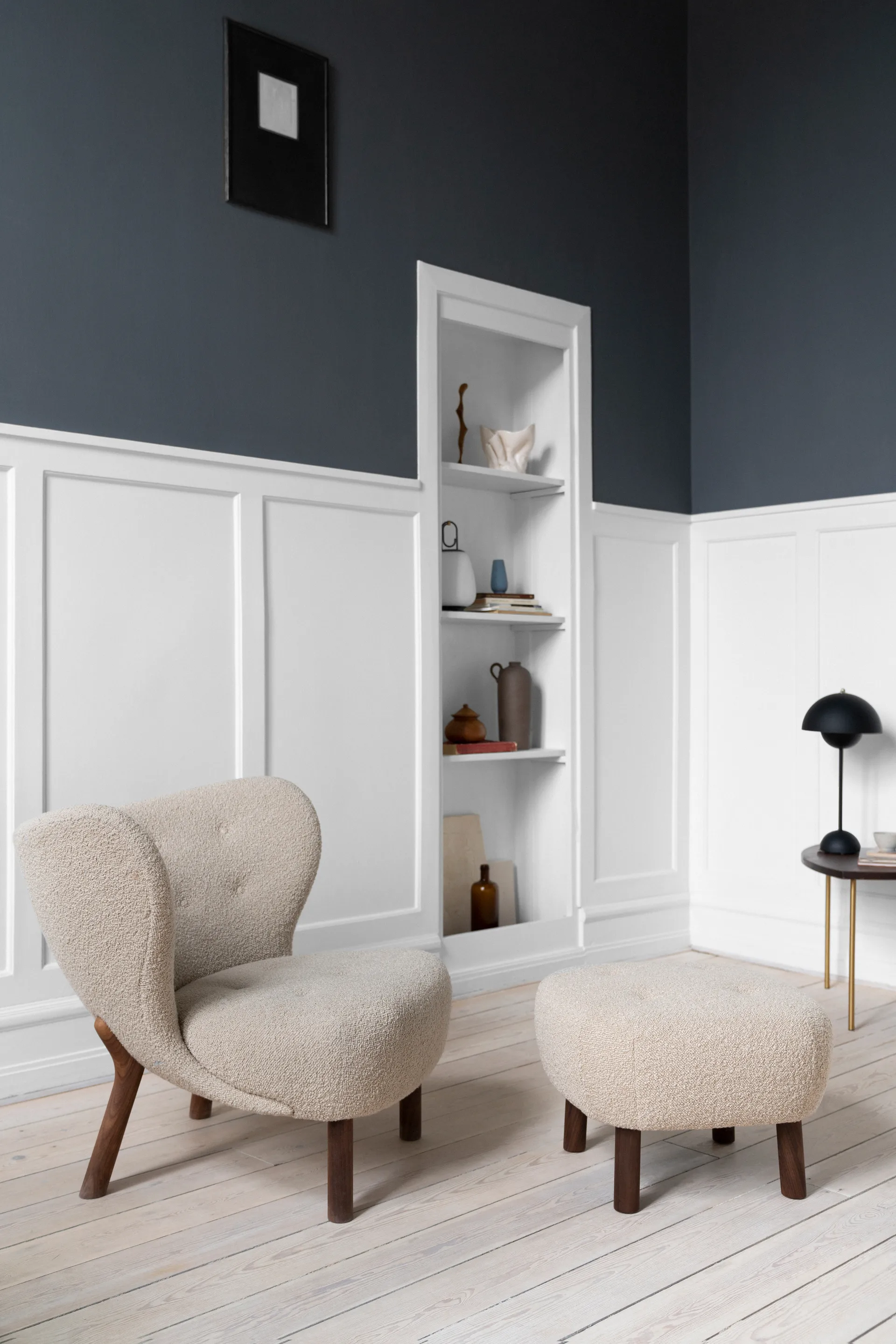 Little Petra VB1 fauteuil, Wit geolied eikenhout-Hallingdal &Tradition