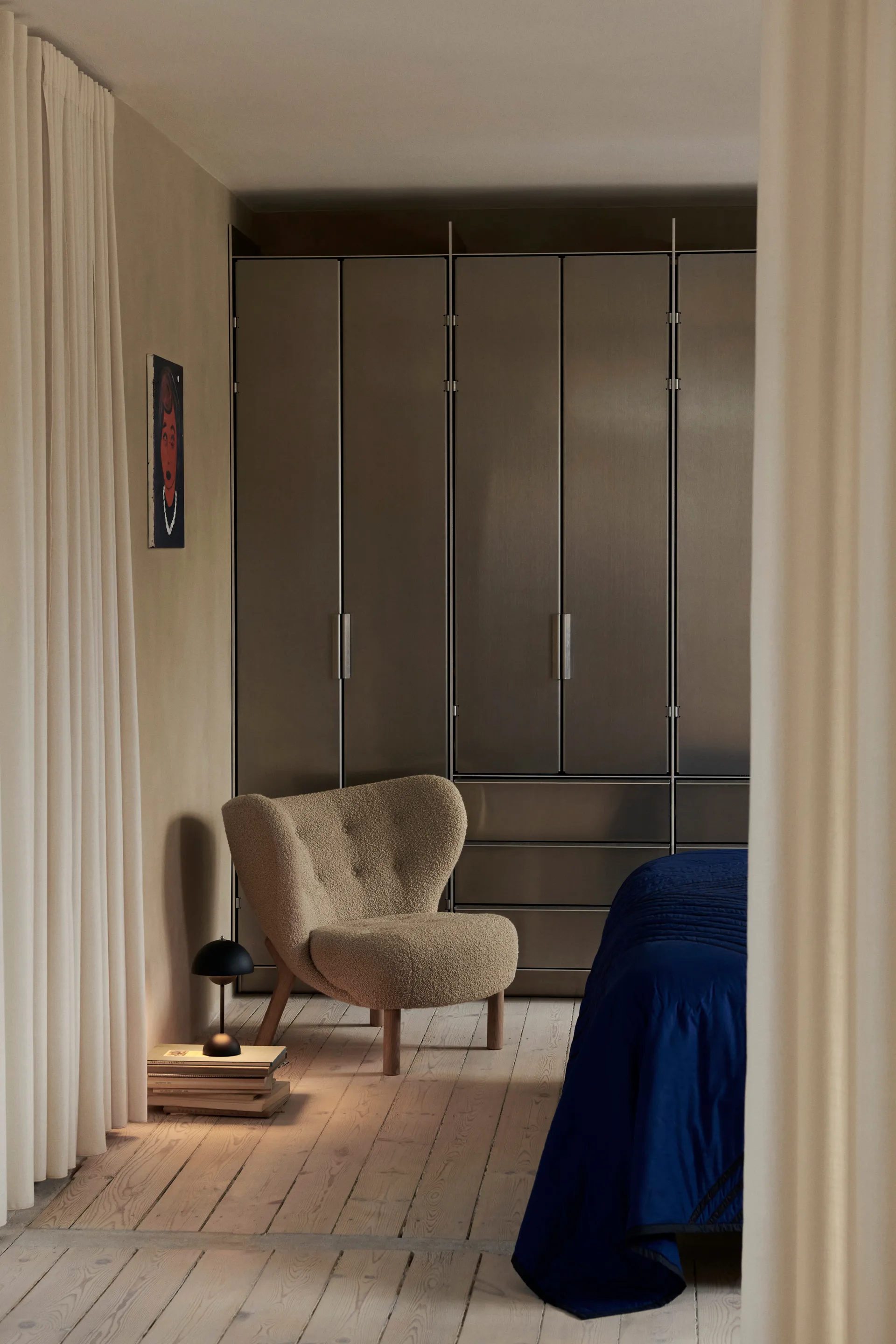 Little Petra VB1 fauteuil, Wit geolied eikenhout-Karakorum &Tradition