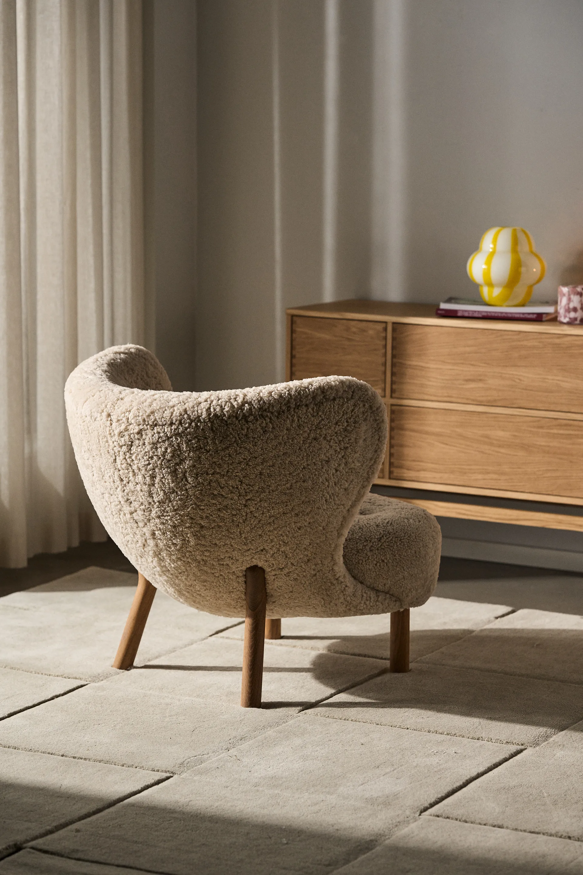 Little Petra VB1 fauteuil, Wit geolied eikenhout-Moonlight &Tradition