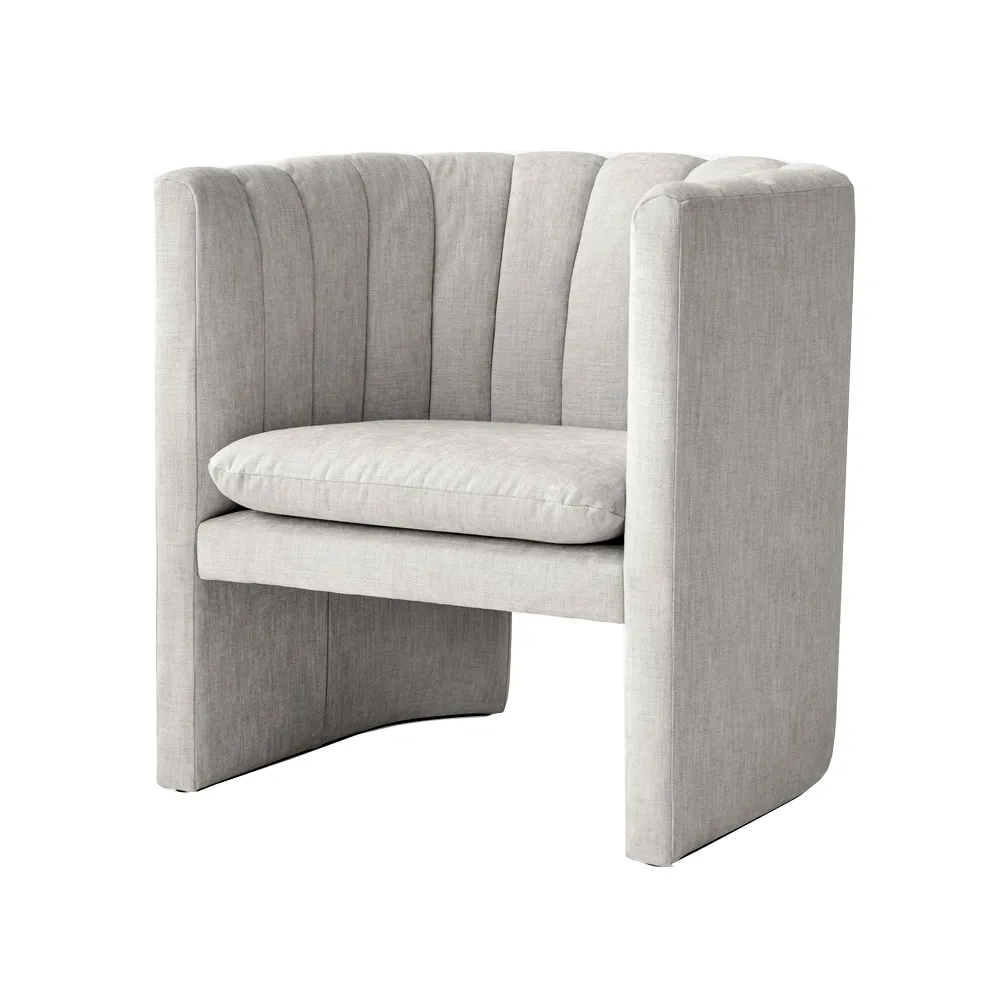 Loafer SC23 fauteuil, stof maple 112 light grey &Tradition