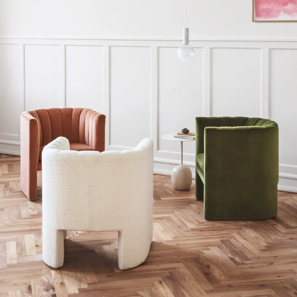 Loafer SC23 fauteuil, stof maple 112 light grey &Tradition