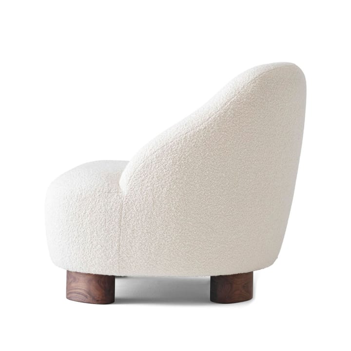 Margas LC1 fauteuil, Karakorum 001 wit-walnoothouten poten &Tradition