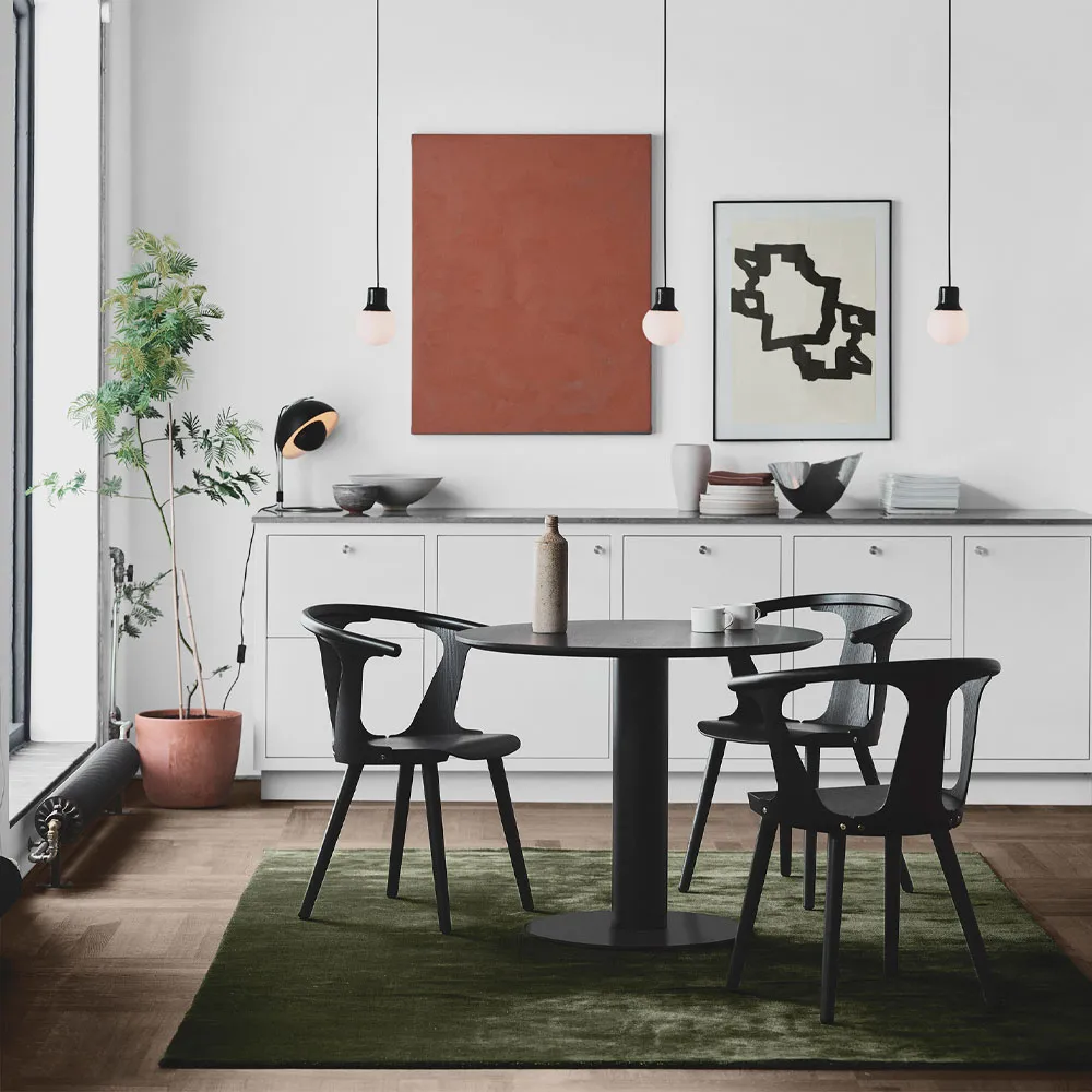 Mass Light NA5 Hanglamp, zwart marmer/wit, nero marquina &Tradition