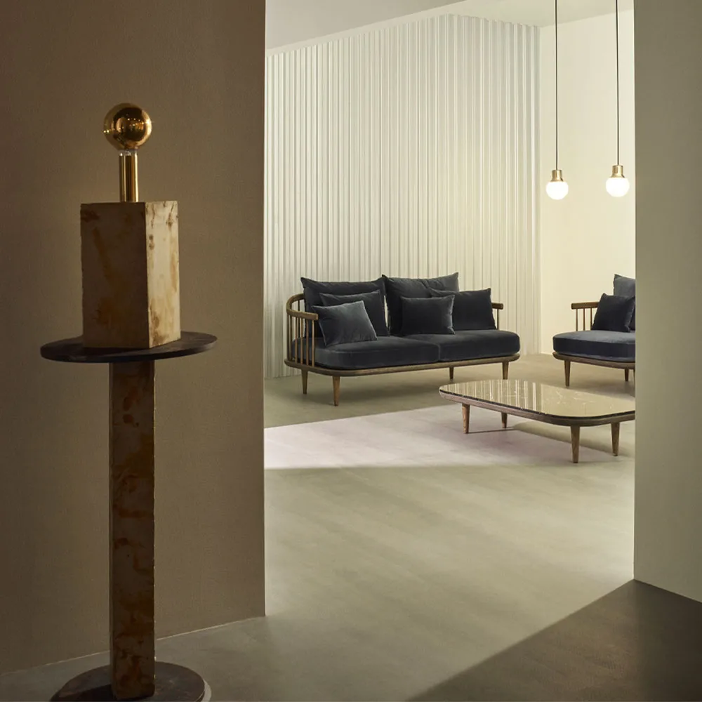 Mass Light NA5 Hanglamp, zwart marmer/wit, nero marquina &Tradition