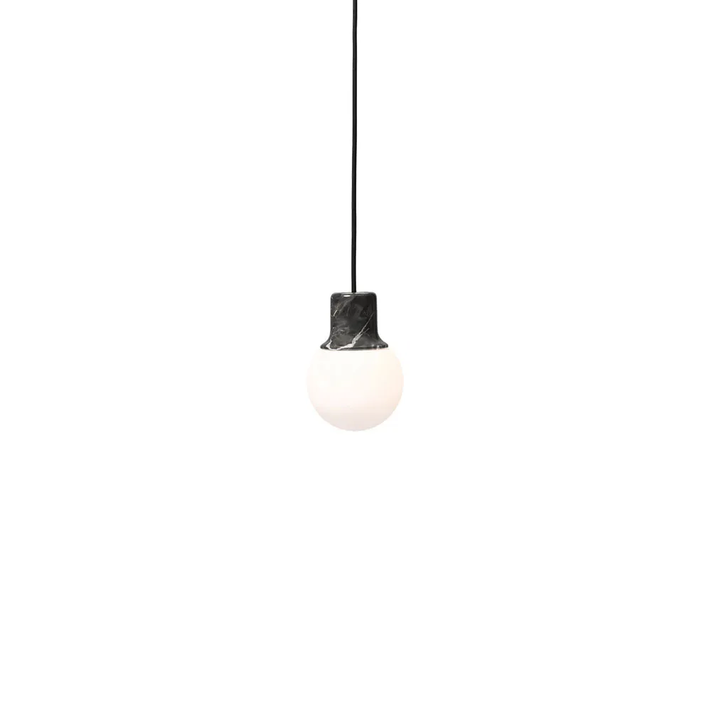 Mass Light NA5 Hanglamp, zwart marmer/wit, nero marquina &Tradition