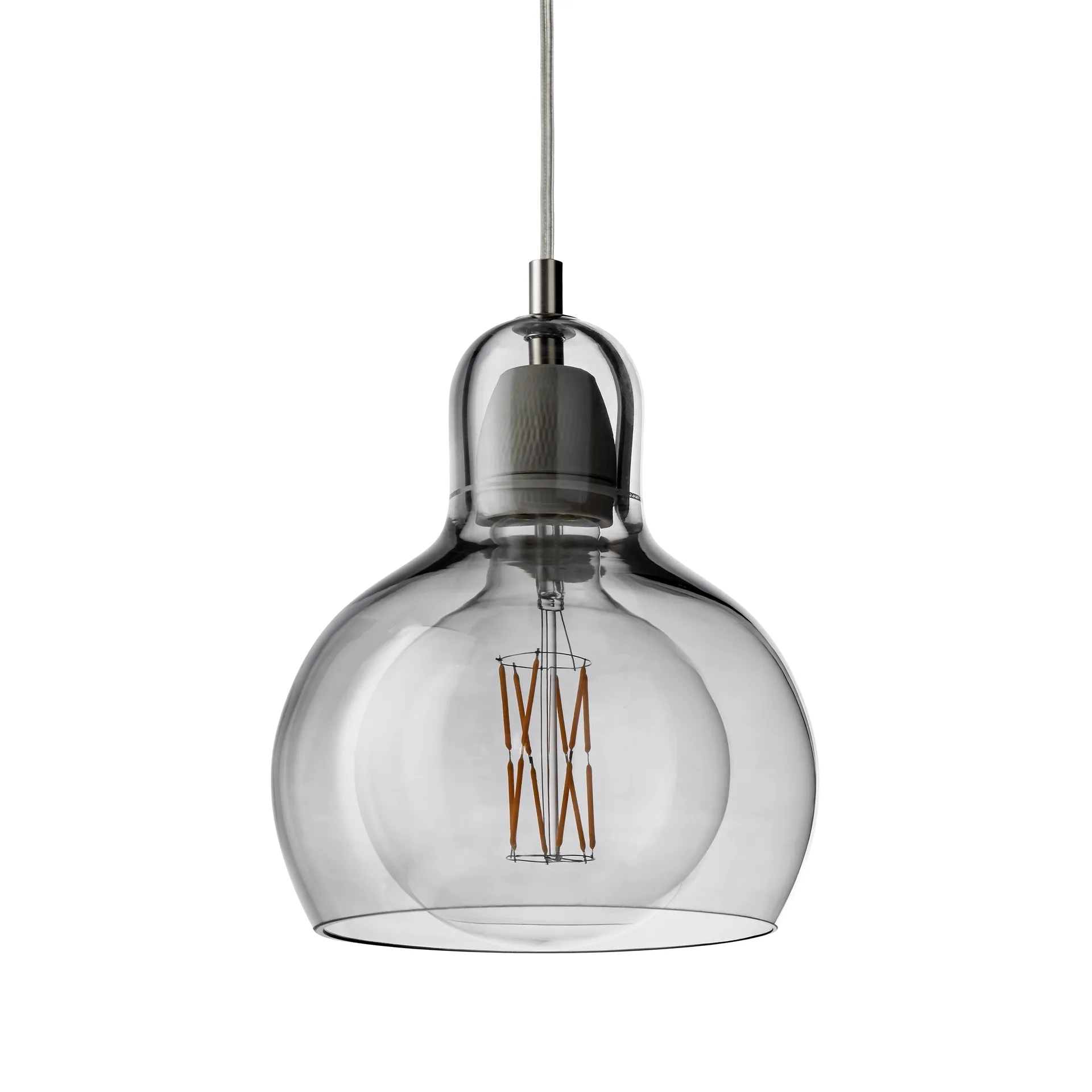 Mega Bulb, Zilver-transparant snoer &Tradition