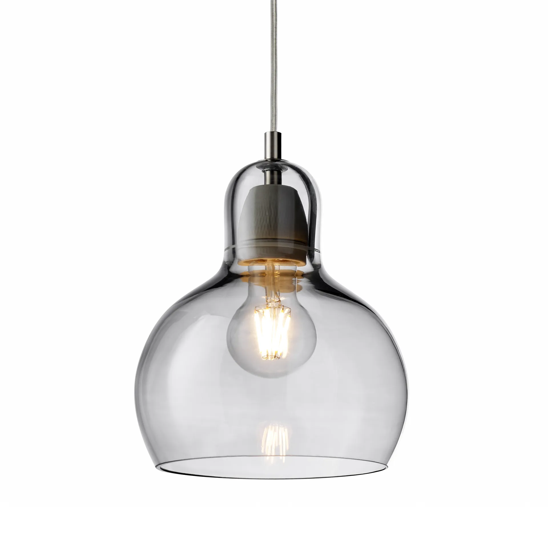 Mega Bulb, Zilver-transparant snoer &Tradition
