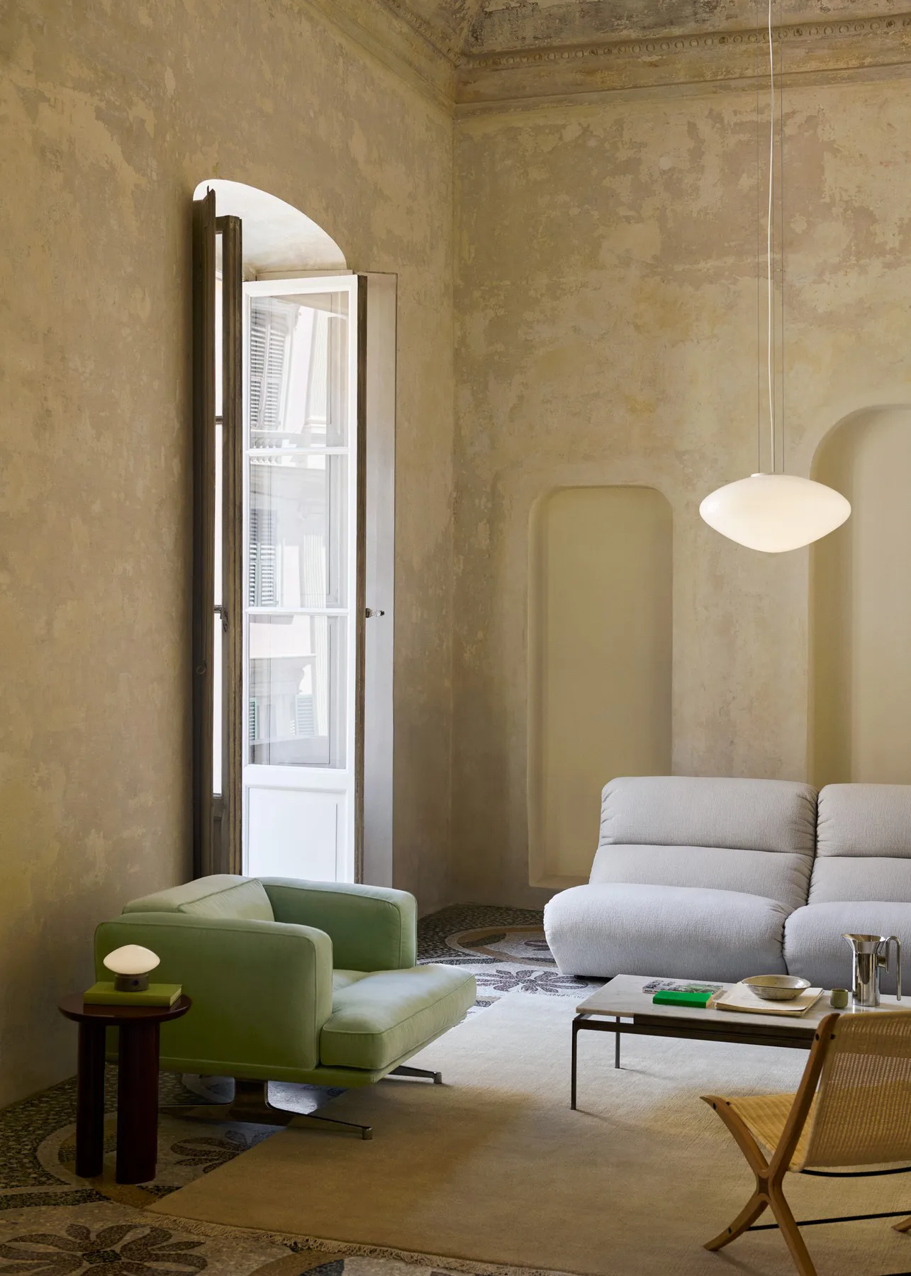 Mist AP20 hanglamp Ø56 cm, White-opal glass &Tradition