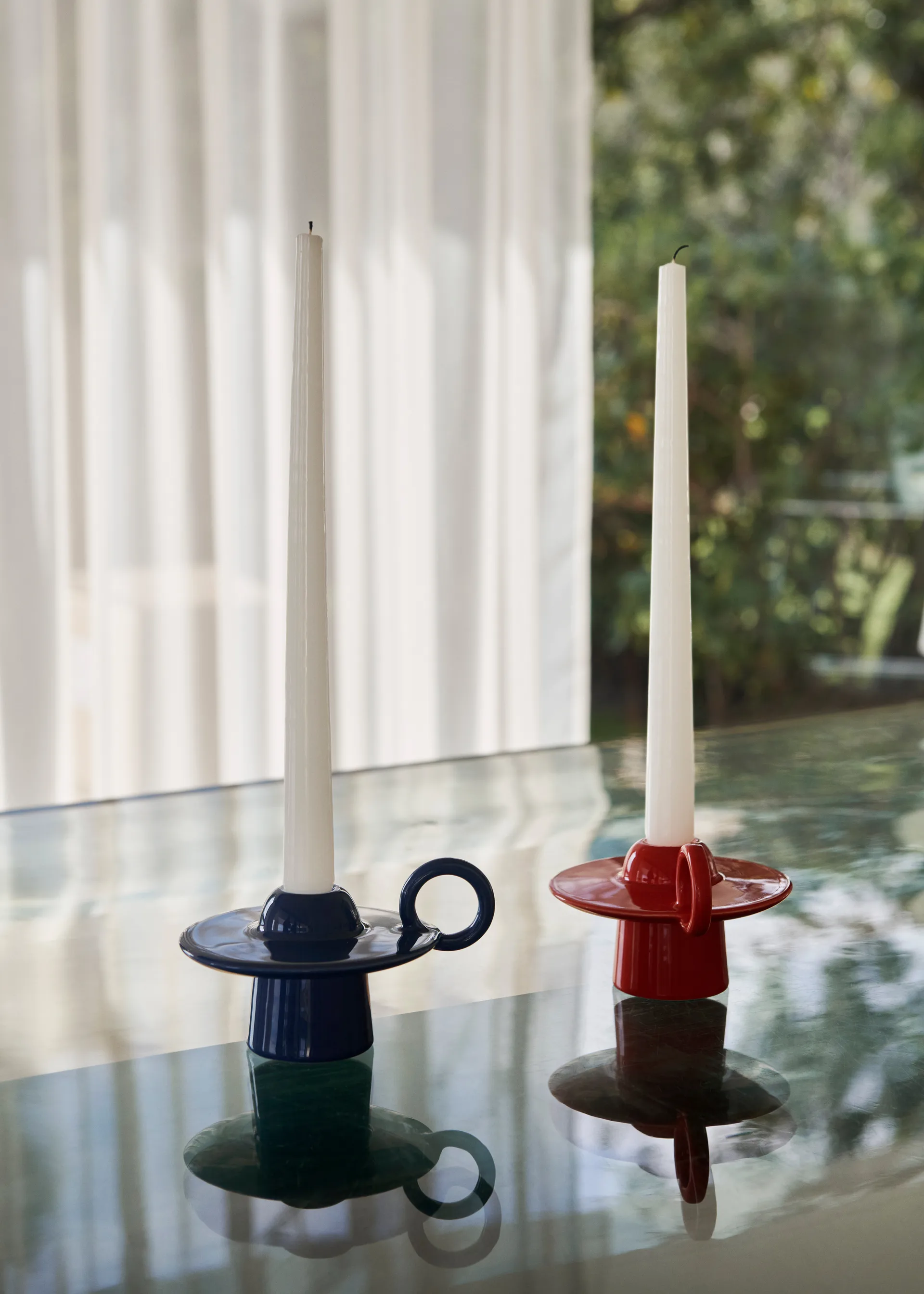 Momento JH39 kaarsenhouder, Azure &Tradition