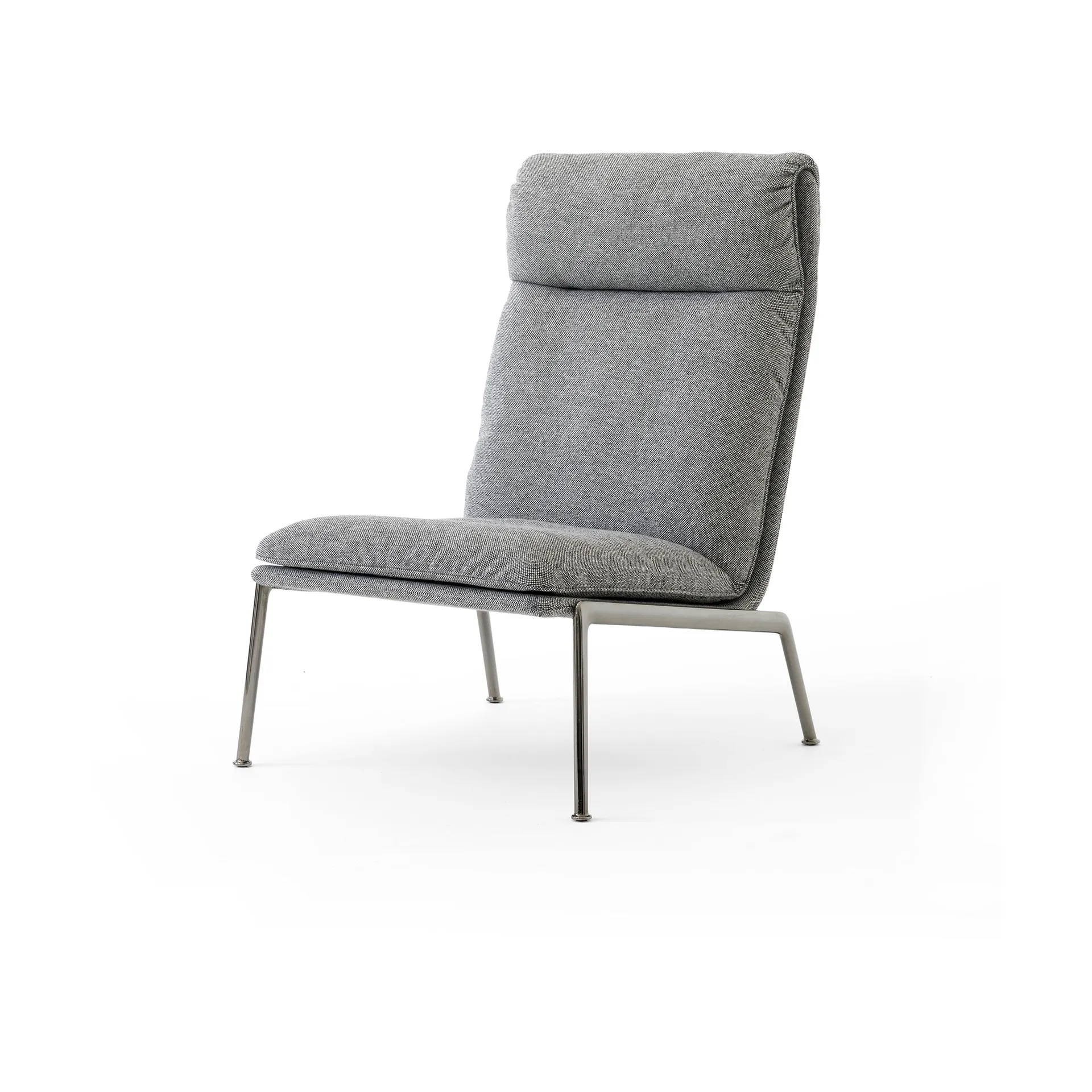 Muno LN16 High back loungefauteuil, Dark chrome-Hallingdal 0126 &Tradition