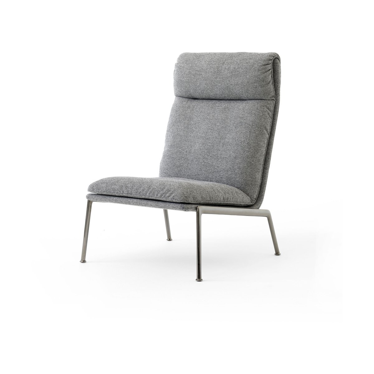 &Tradition Muno LN16 High back loungefauteuil Dark chrome-Hallingdal 0126