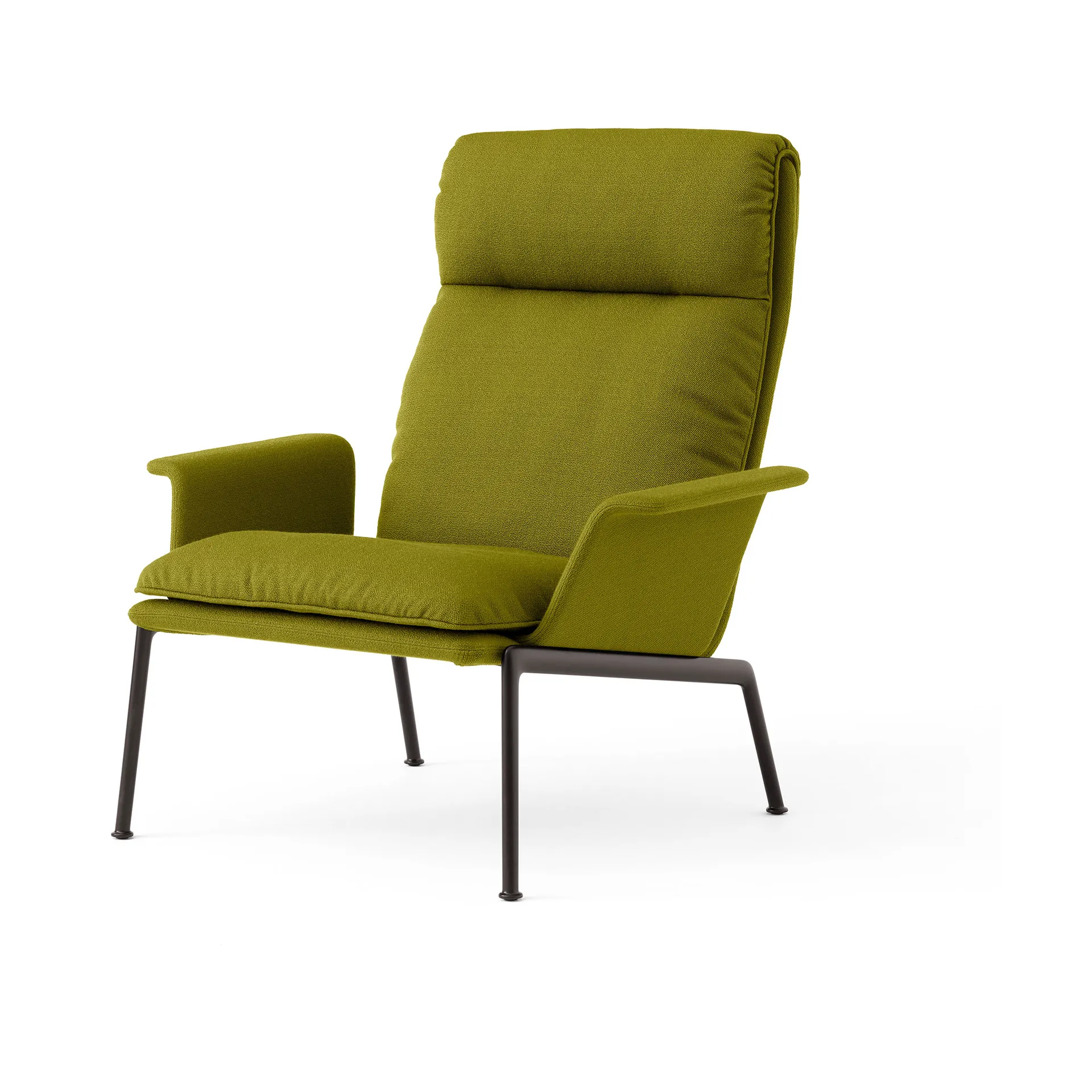 Muno LN17 High back loungefauteuil, Warm black-Vidar 0956 &Tradition