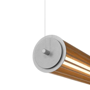 Numbra TY1 hanglamp - Gelakt eiken-getrommeld aluminium - &Tradition