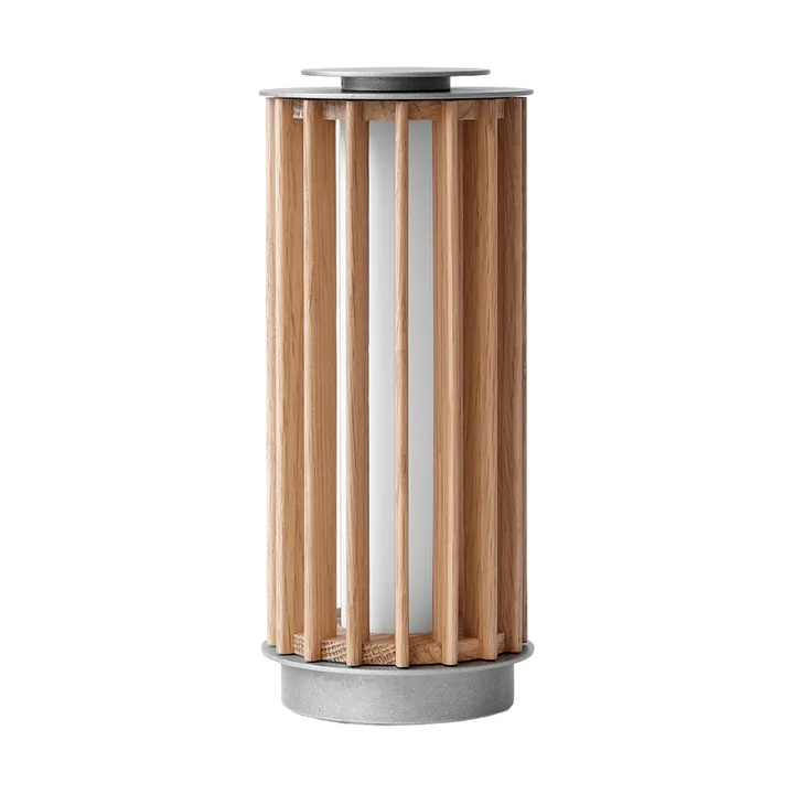 Numbra TY3 draagbare tafellamp - Gelakt eiken-getrommeld aluminium - &Tradition