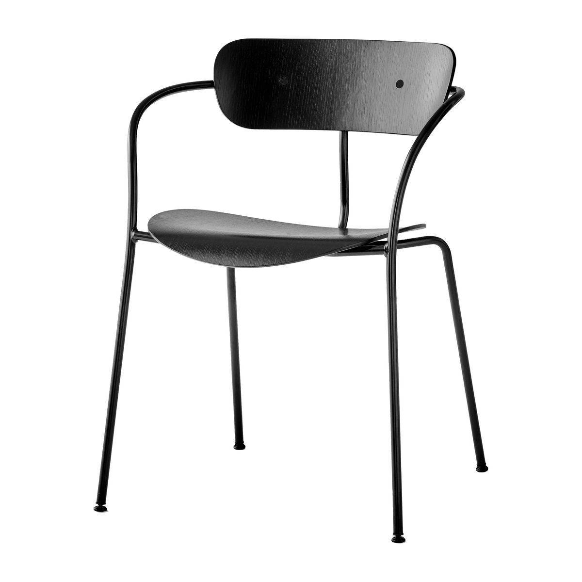 &Tradition Pavilion stoel AV2 zwartgelakt eiken | Scandinavisch Interieur | Stoelen | Zwart