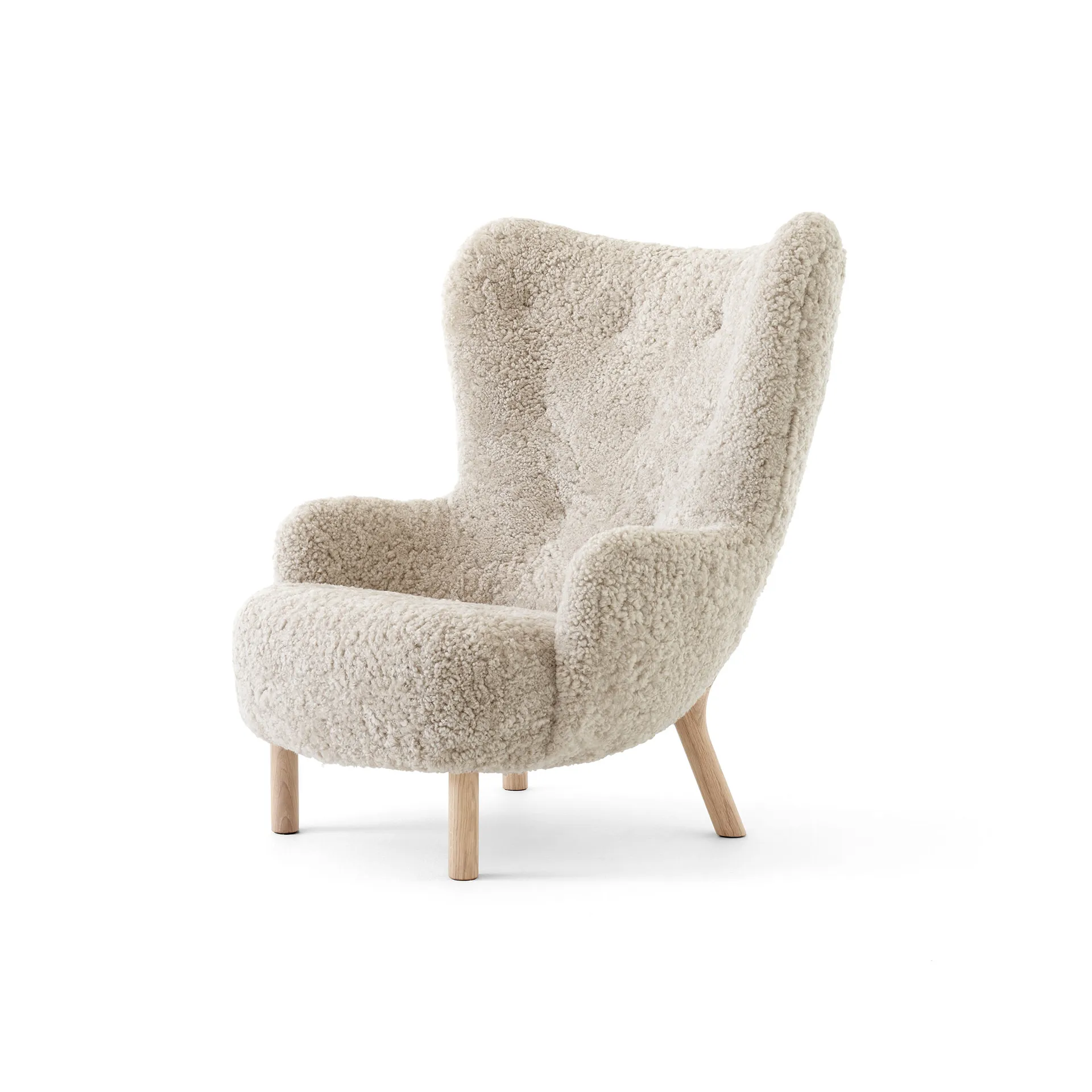 Petra VB3 High fauteuil, Geoliede eiken-Sheepskin Moonlight &Tradition