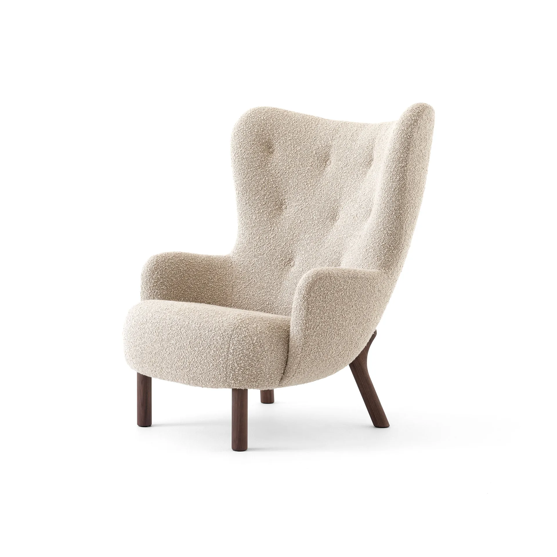 Petra VB3 High fauteuil, Geoliede walnoot-Karakorum 003 &Tradition
