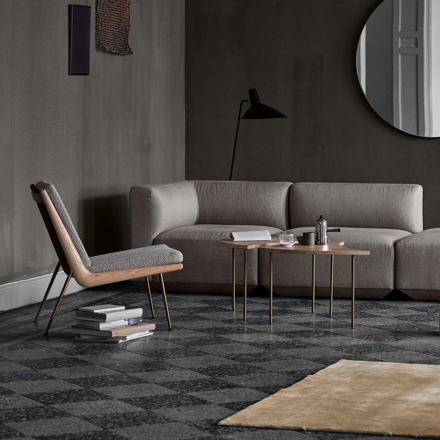 Pinwheel bijzettafel HM7, Witgeolied eikenhout &Tradition