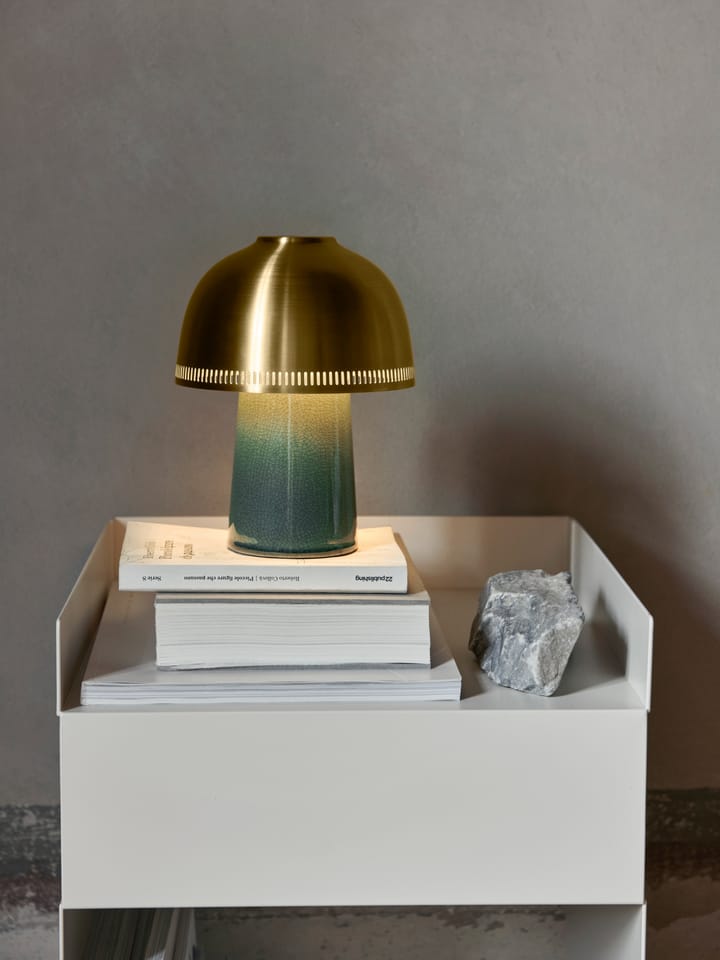 Raku SH8 tafellamp, Blue Green & Bras &Tradition