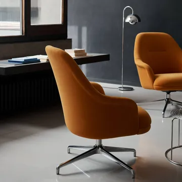 Rely HW139 loungestoel - Gentle 0433-aluminium - &Tradition