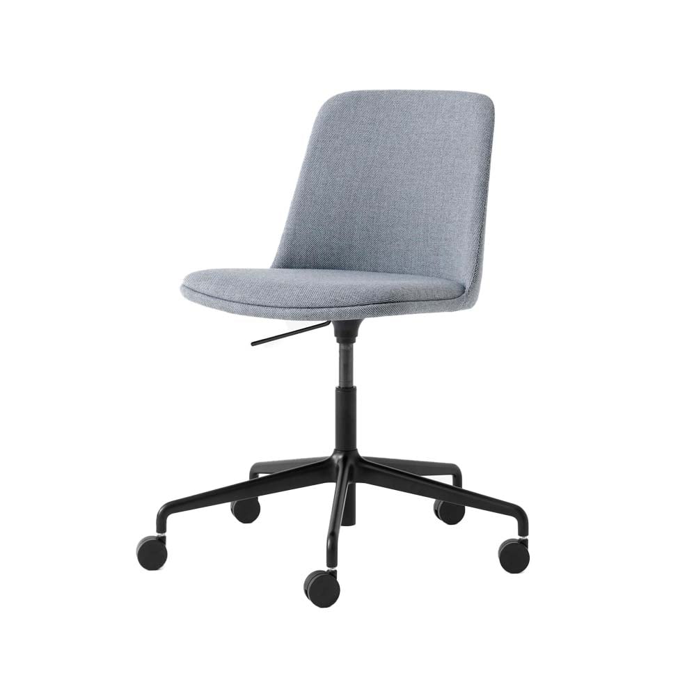 &Tradition Rely HW31 bureaustoel stof re-wool 718 grey, zwart onderstel