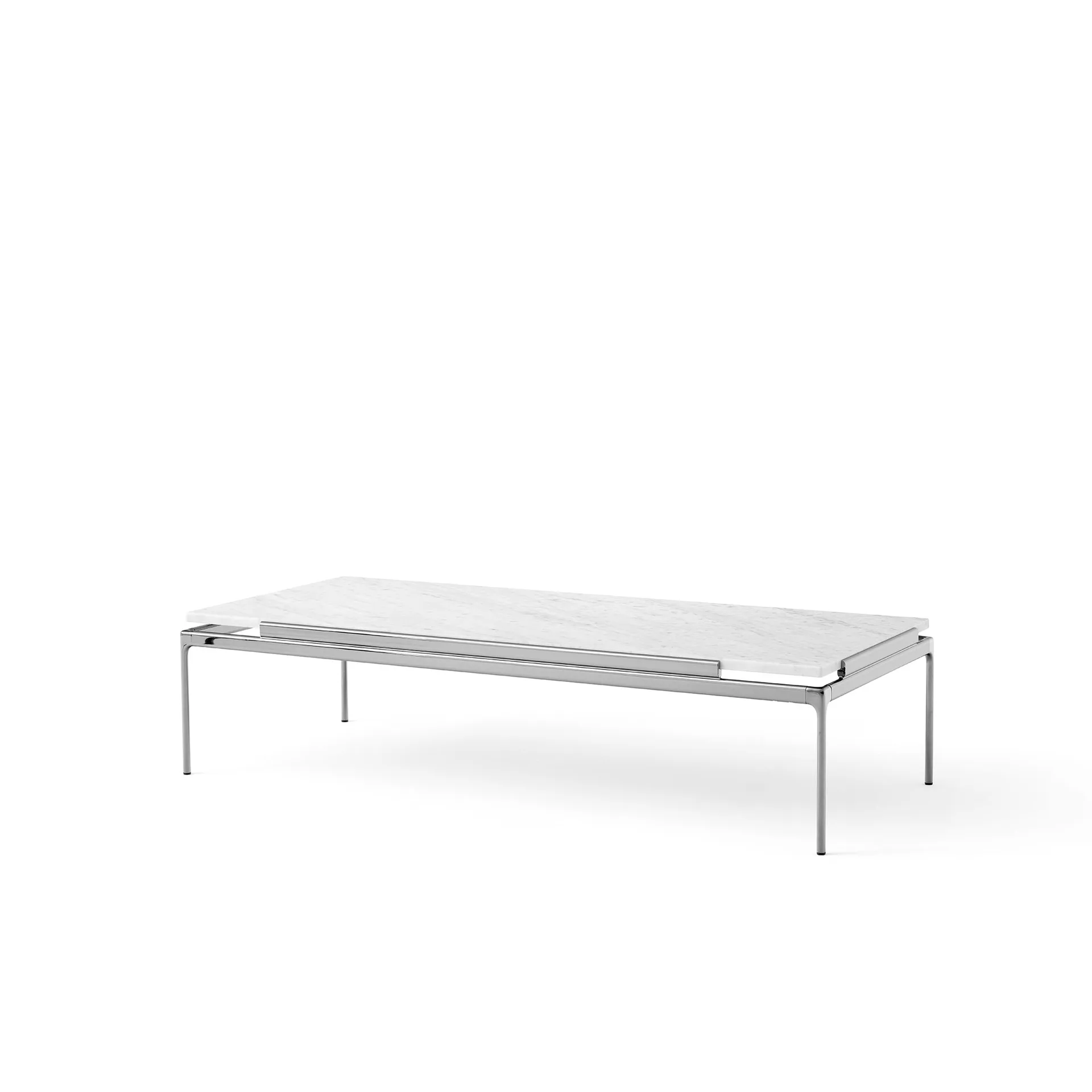 Sett LN12 salontafel, Bianco carrara-dark chrome &Tradition