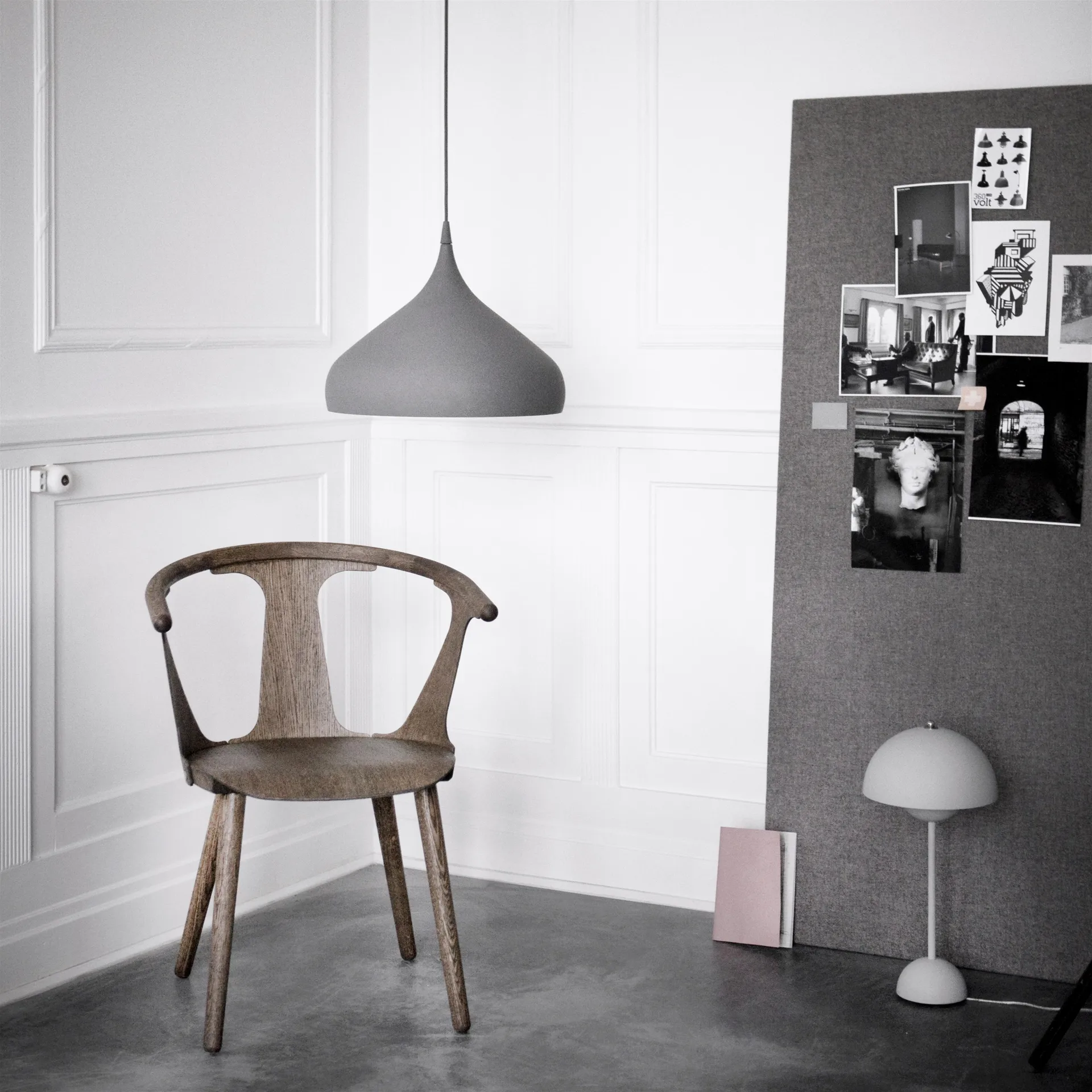 Spinning BH2 hanglamp, donkergrijs mat &Tradition