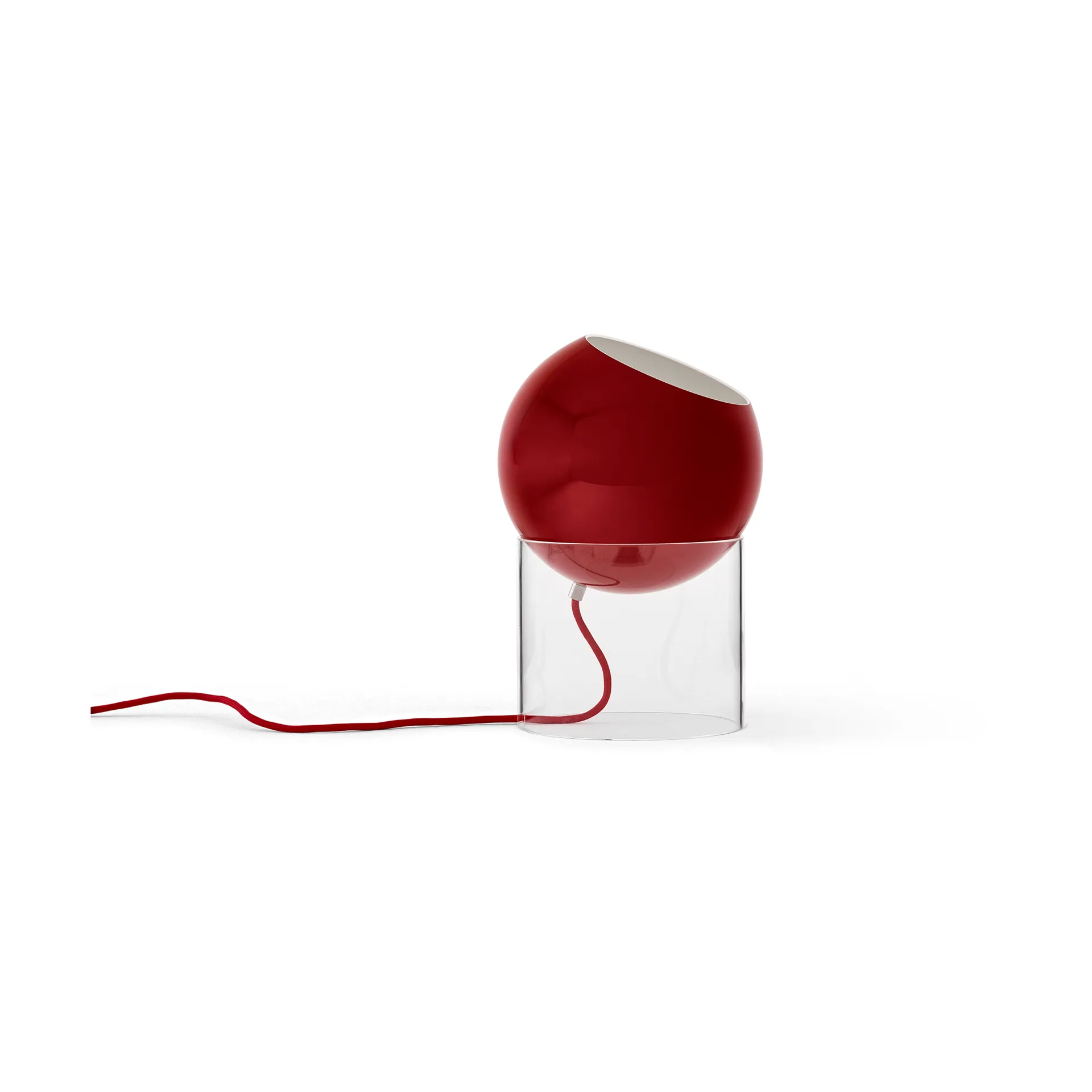 Topan VP13 tafellamp 31,5 cm, Clear-vermilion red &Tradition