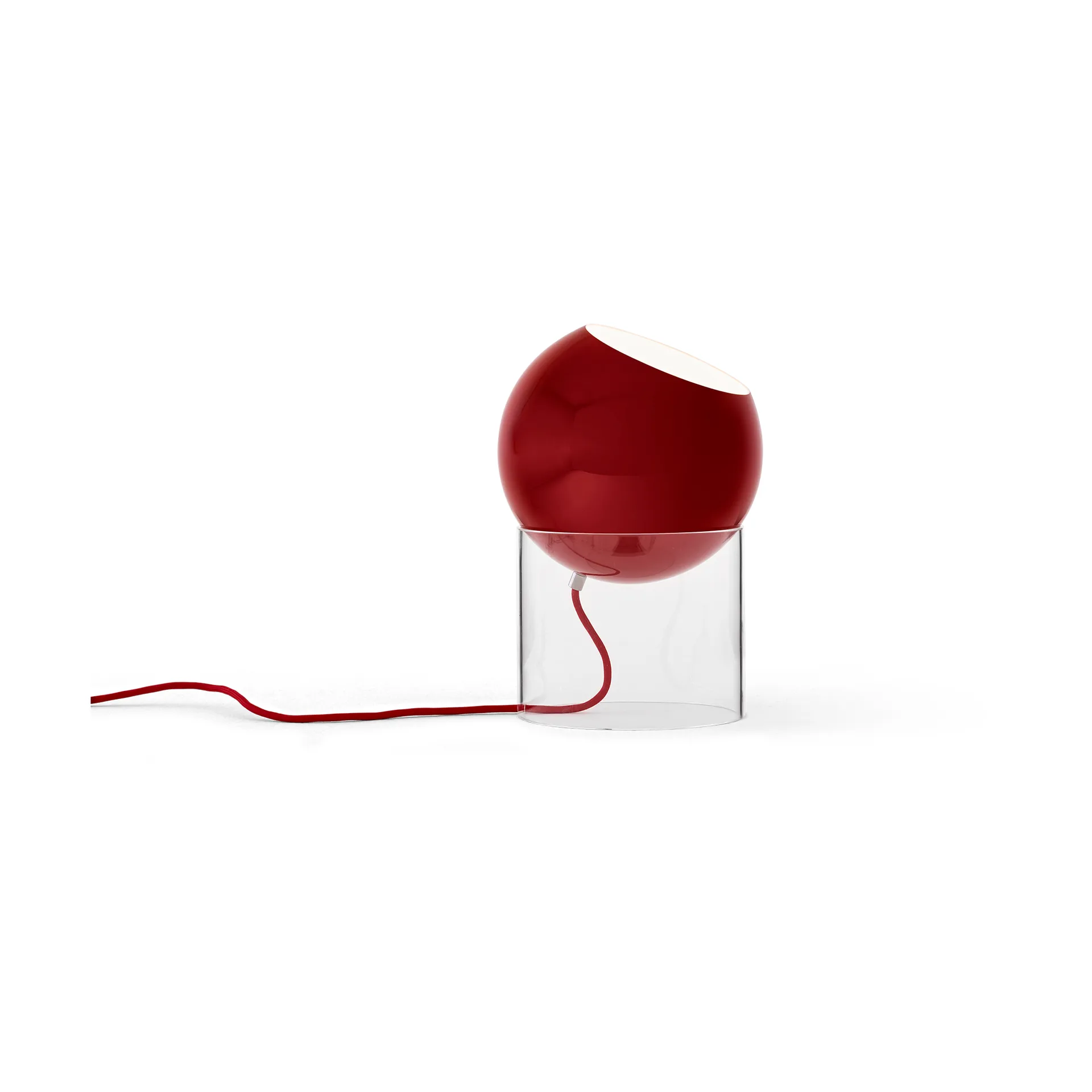 Topan VP13 tafellamp 31,5 cm, Clear-vermilion red &Tradition