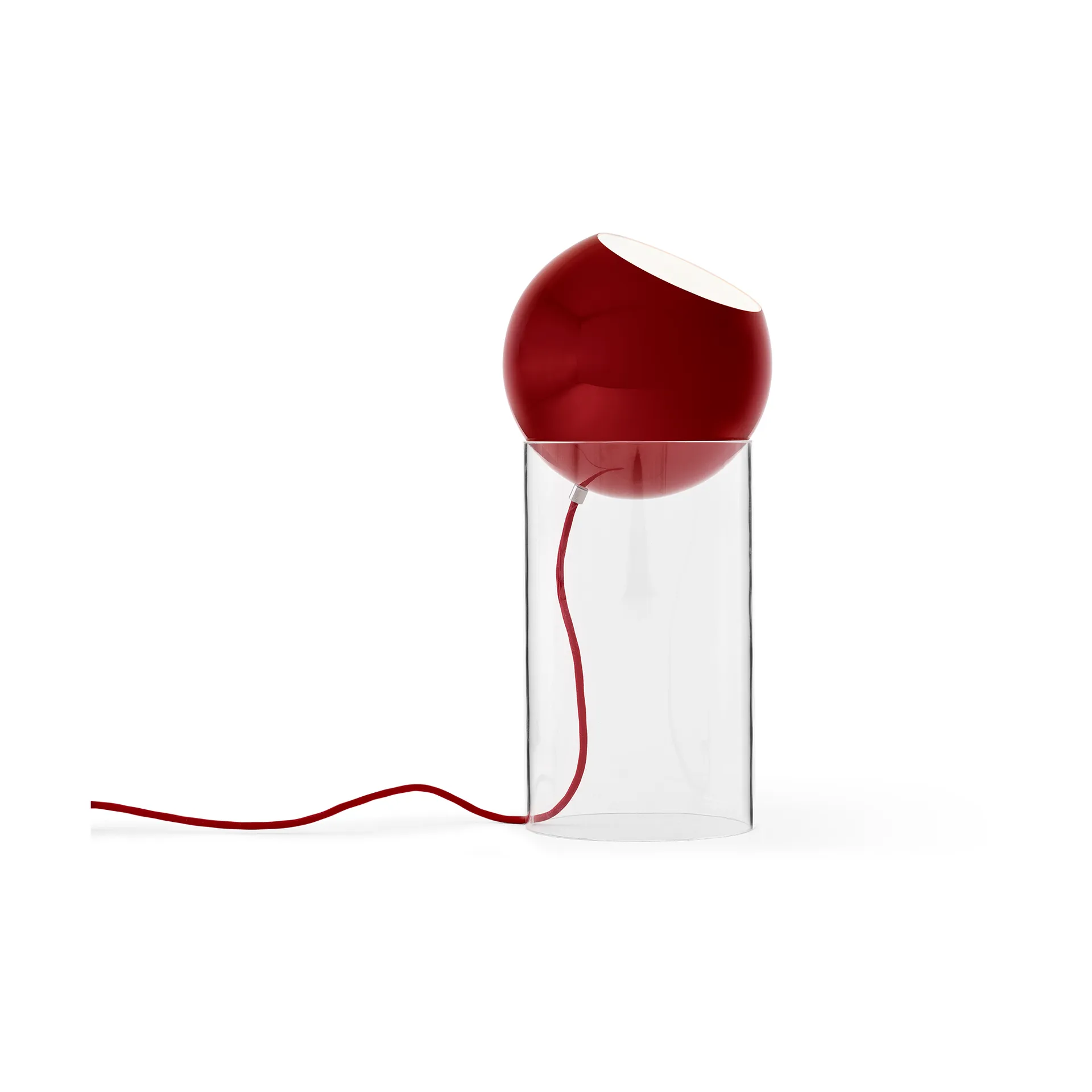 Topan VP14 vloerlamp 46,5 cm, Clear-vermilion red &Tradition